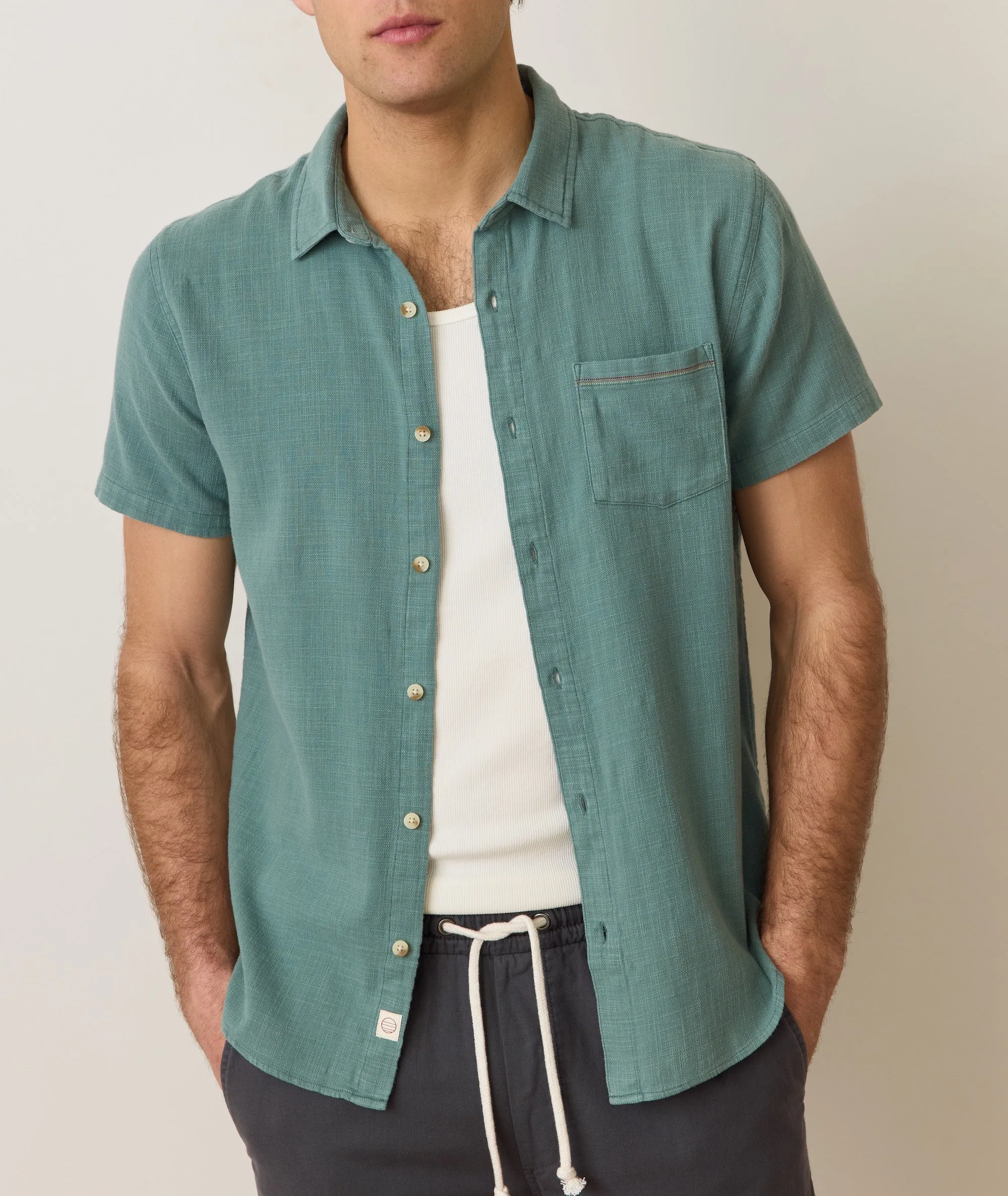 Stretch Selvage Short Sleeve Shirt sold by Marine Layer product image thumbnail 5