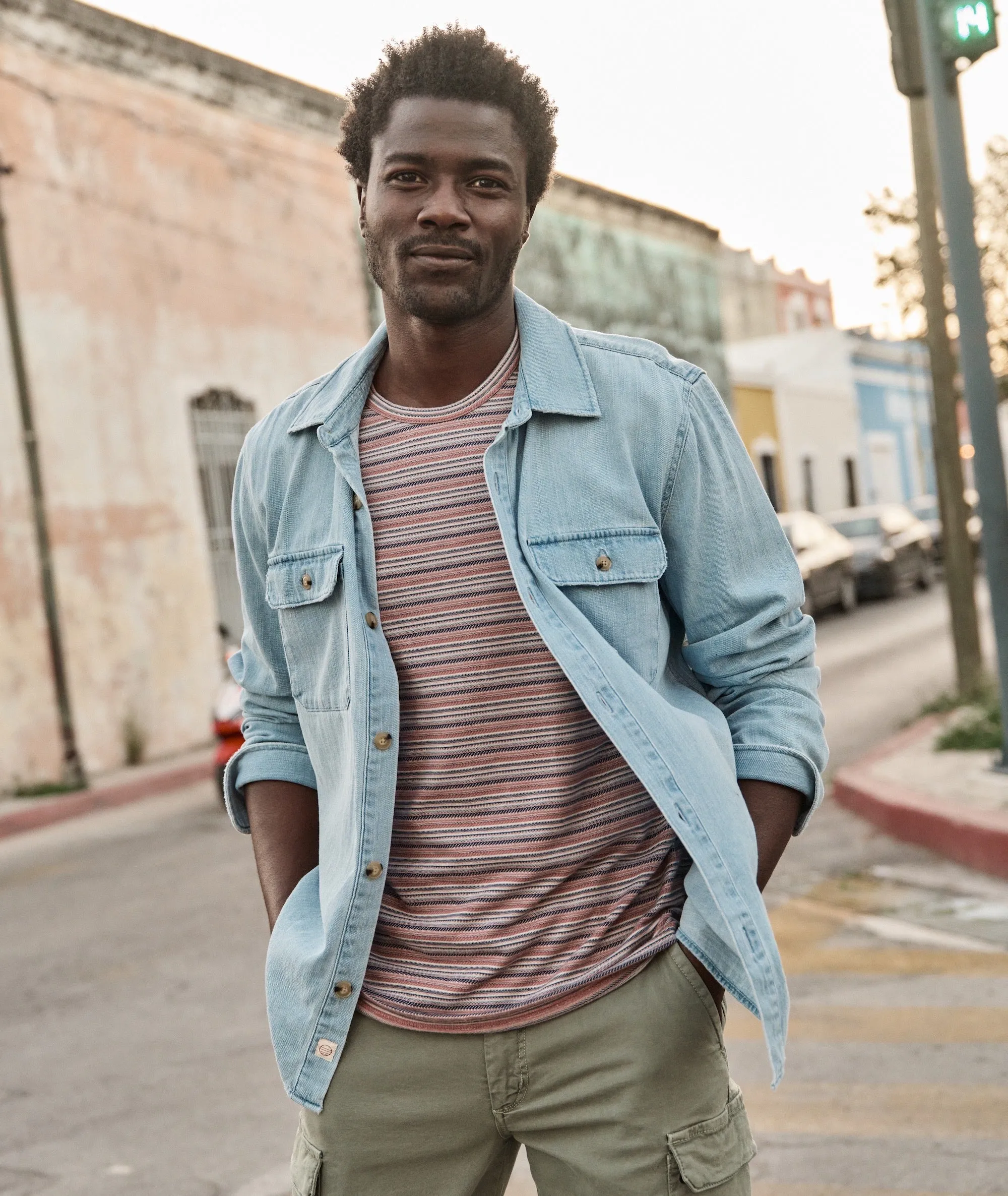 Signature Jacquard Crew Tee sold by Marine Layer product image thumbnail 3