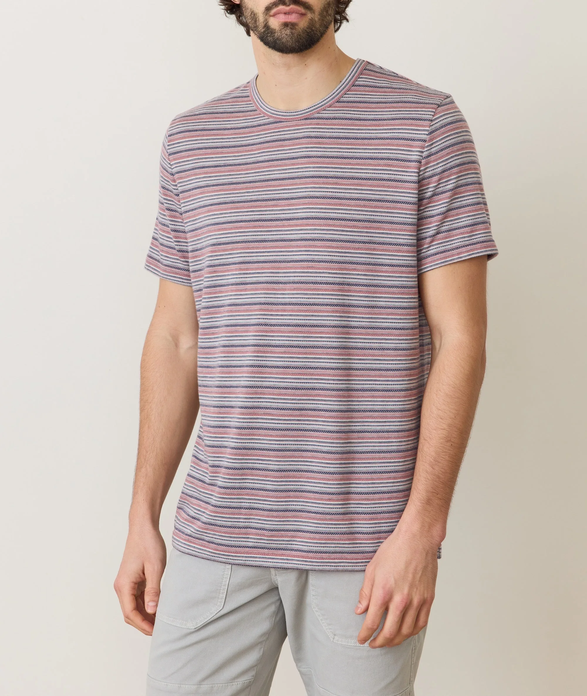 Signature Jacquard Crew Tee sold by Marine Layer product image thumbnail 5