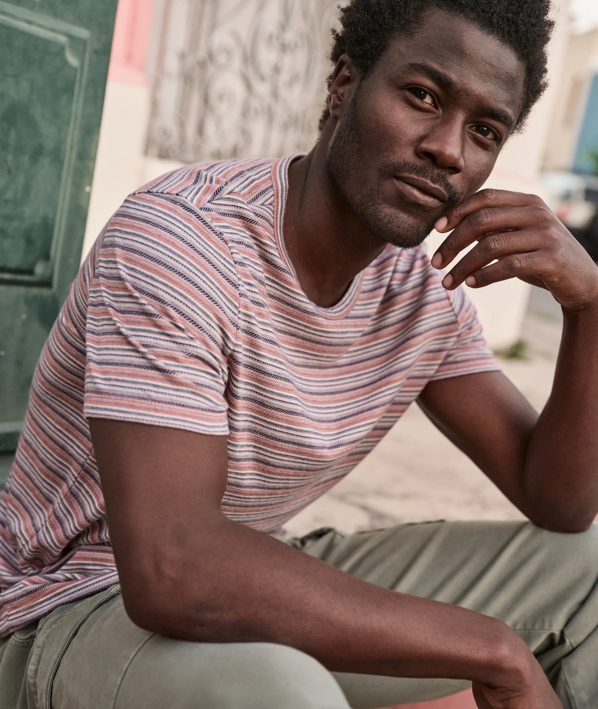 Signature Jacquard Crew Tee sold by Marine Layer product image thumbnail 2