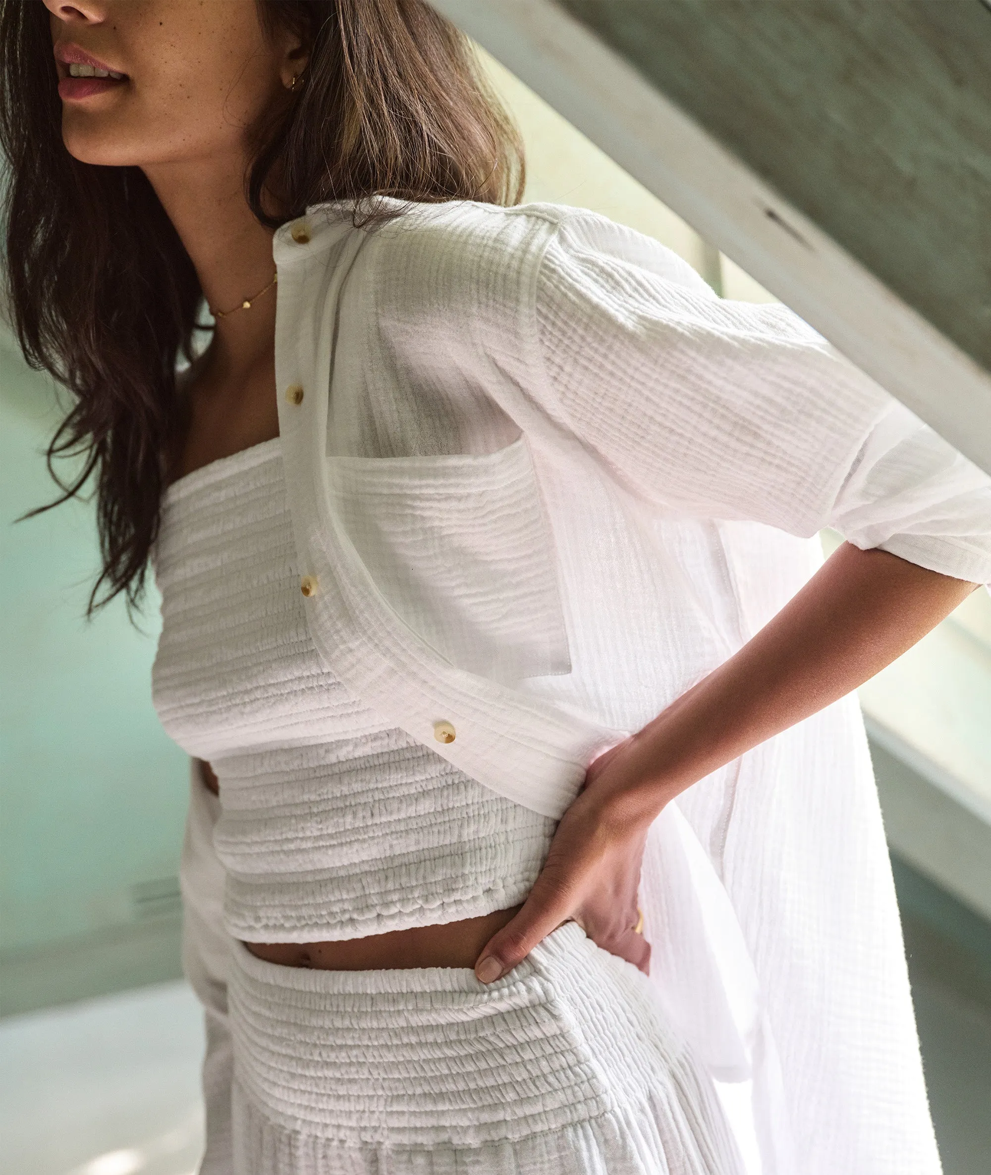 Lila Double Cloth Tank sold by Marine Layer