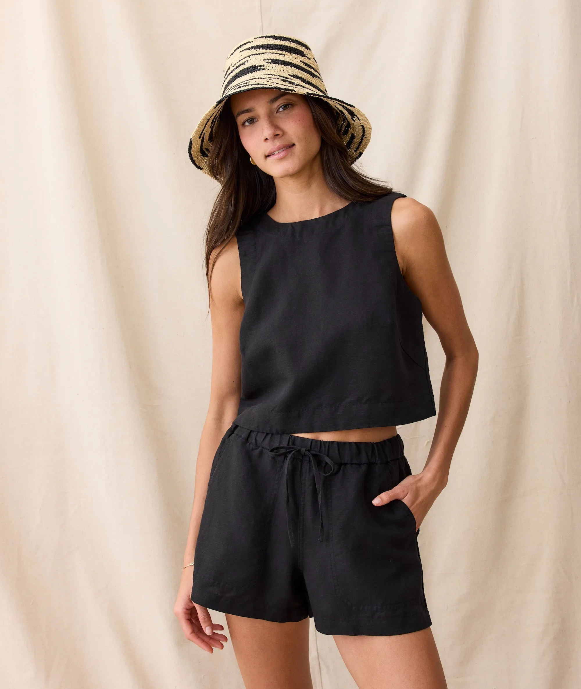 Quinn Linen Tank sold by Marine Layer product image thumbnail 3