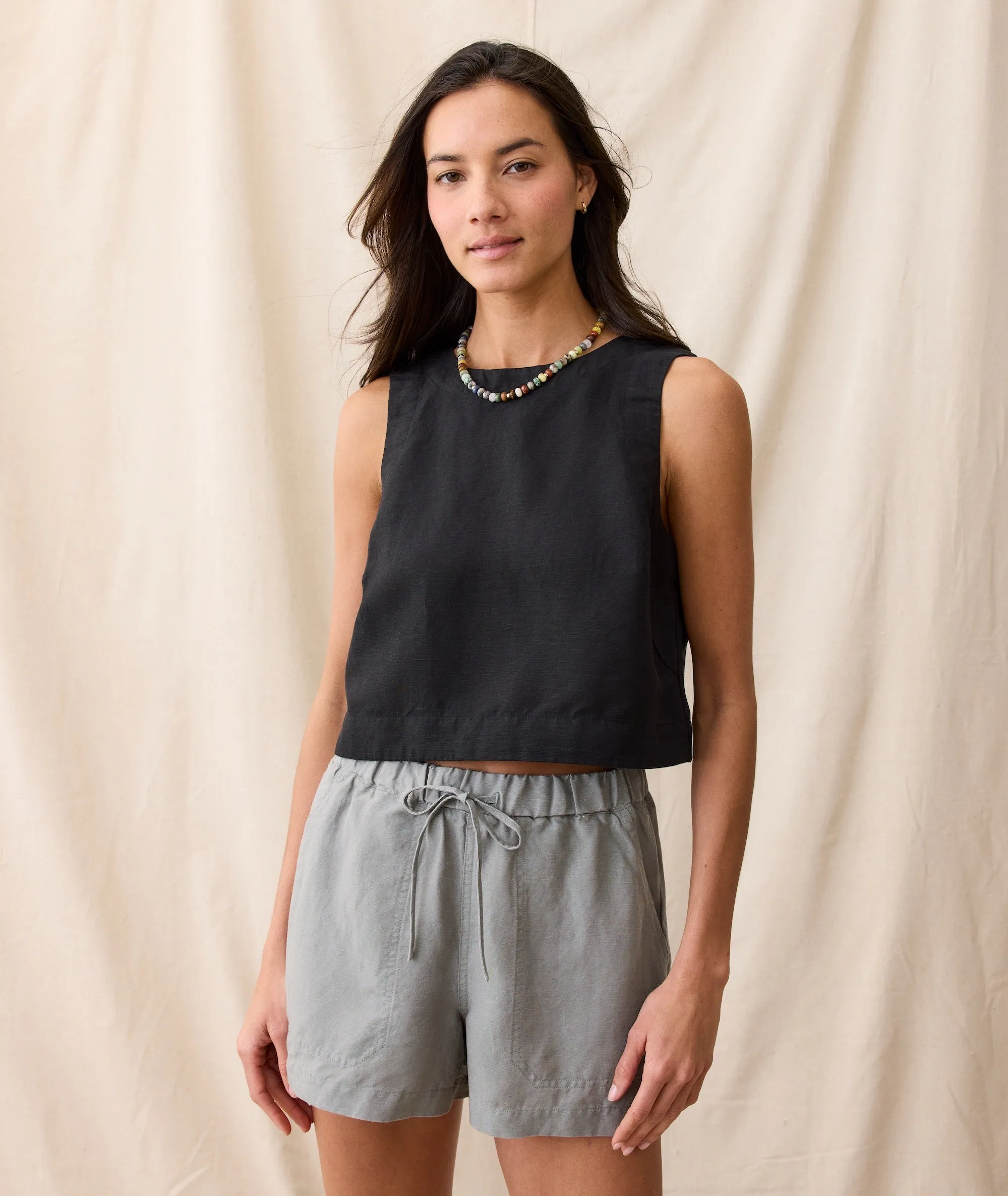 Quinn Linen Tank sold by Marine Layer product image thumbnail 5