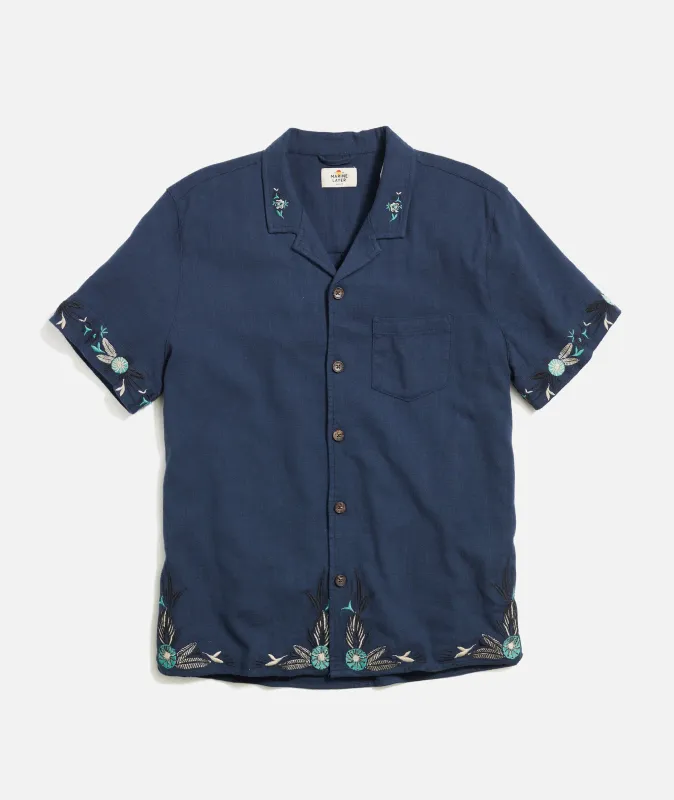 Stretch Selvage Embroidered Resort Shirt sold by Marine Layer