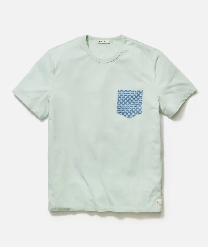 Signature Printed Pocket Tee sold by Marine Layer