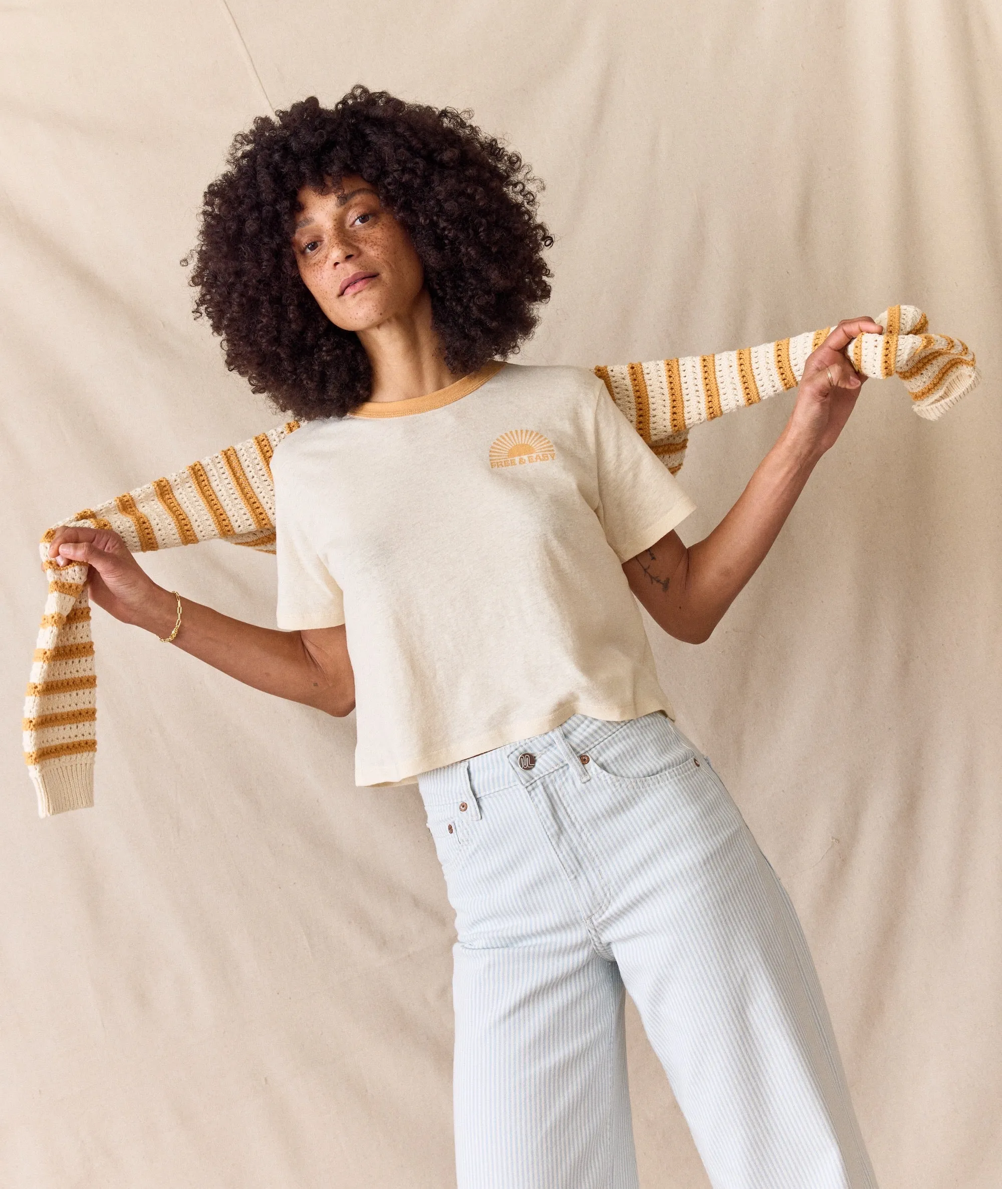 ML x Free & Easy Crop Graphic Tee sold by Marine Layer product image thumbnail 5