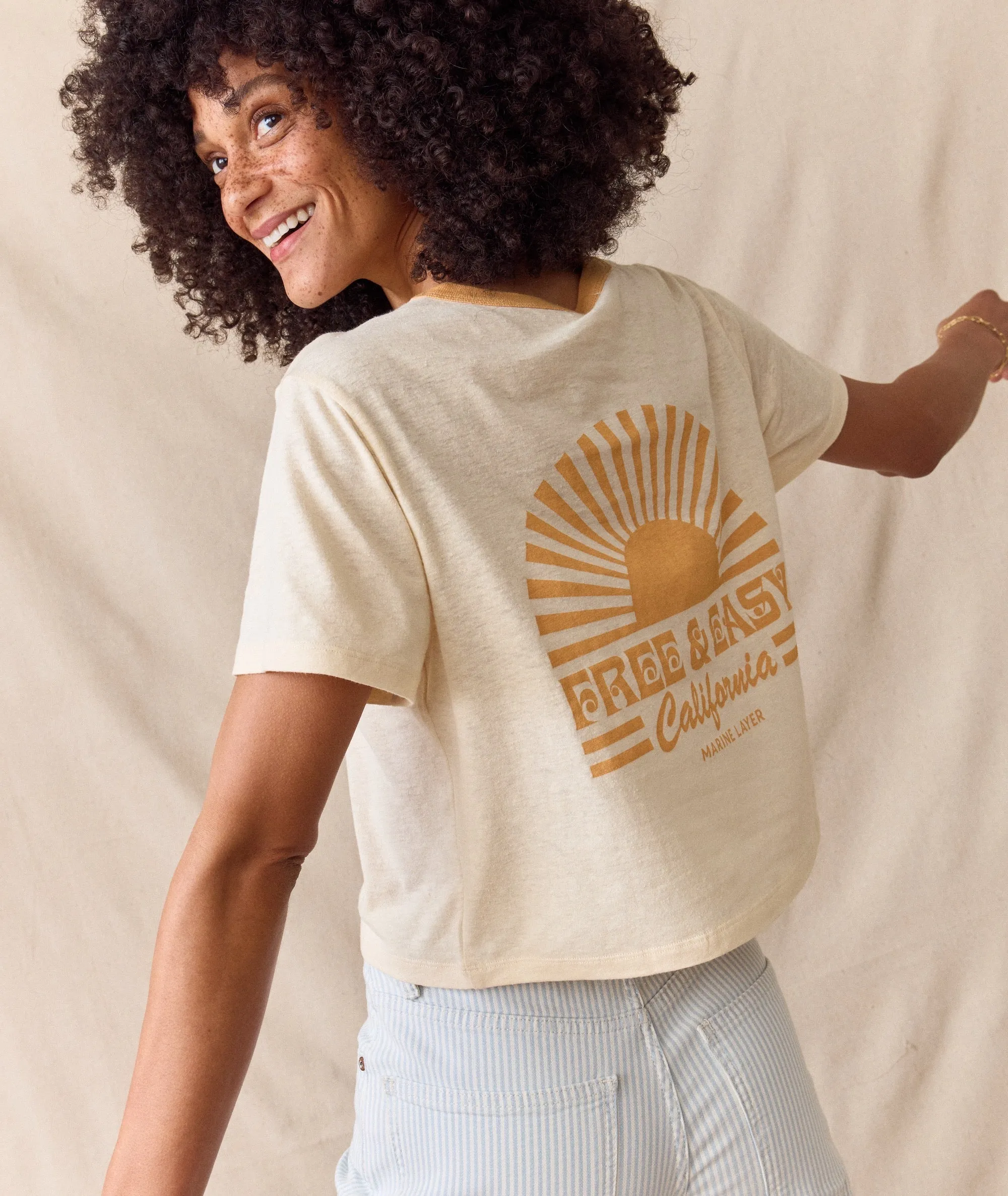 ML x Free & Easy Crop Graphic Tee sold by Marine Layer product image thumbnail 4