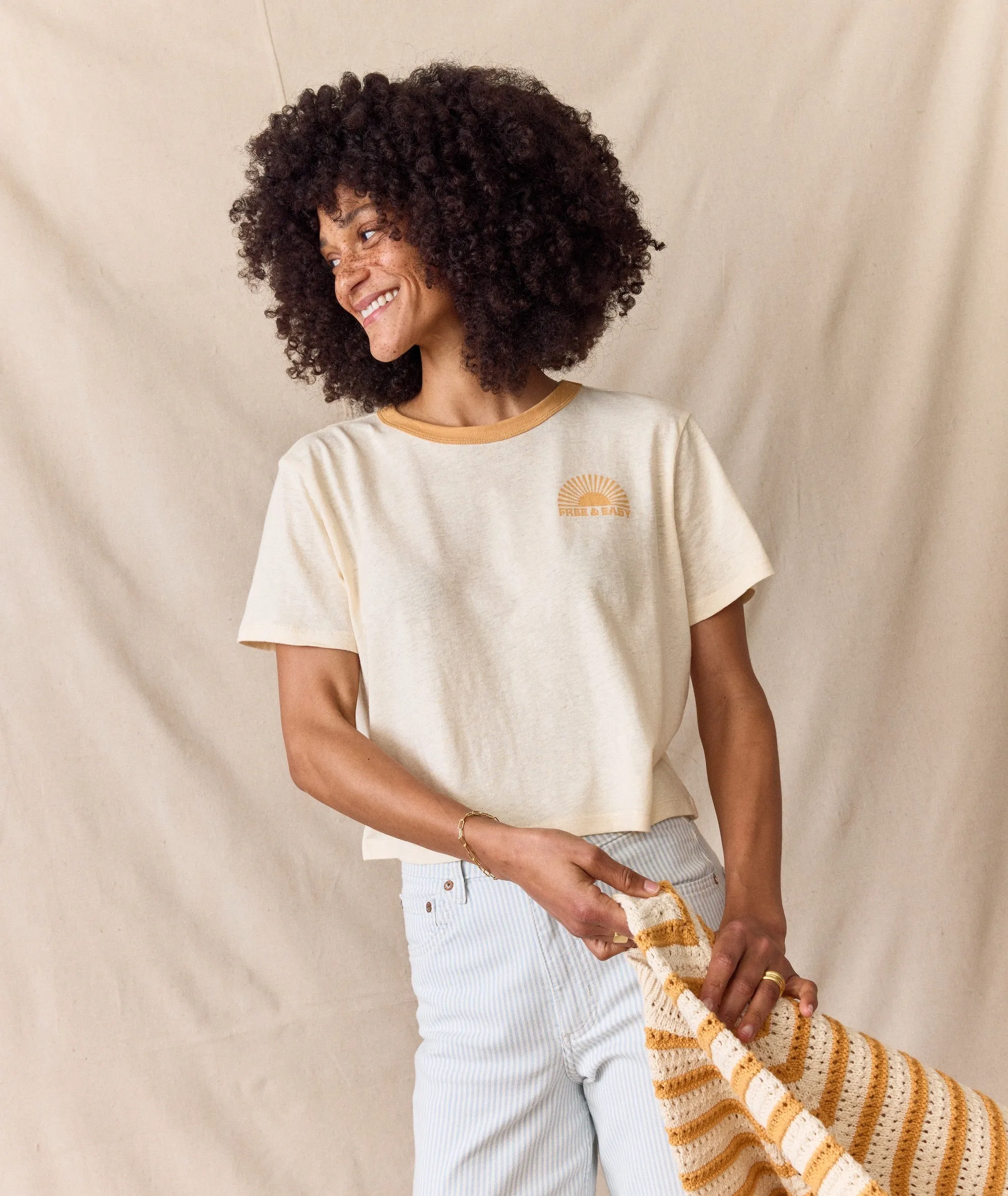 ML x Free & Easy Crop Graphic Tee sold by Marine Layer