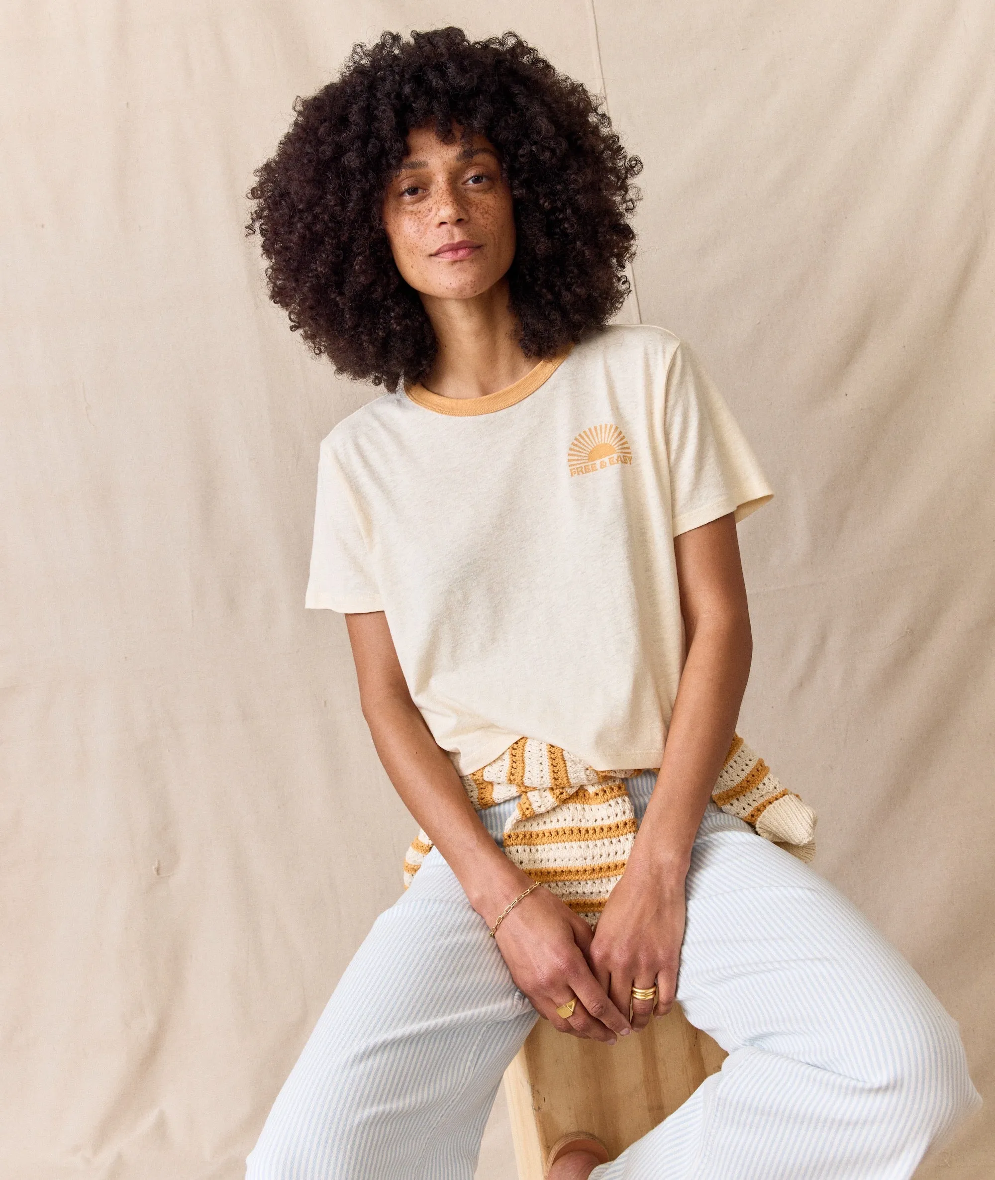 ML x Free & Easy Crop Graphic Tee sold by Marine Layer product image thumbnail 3