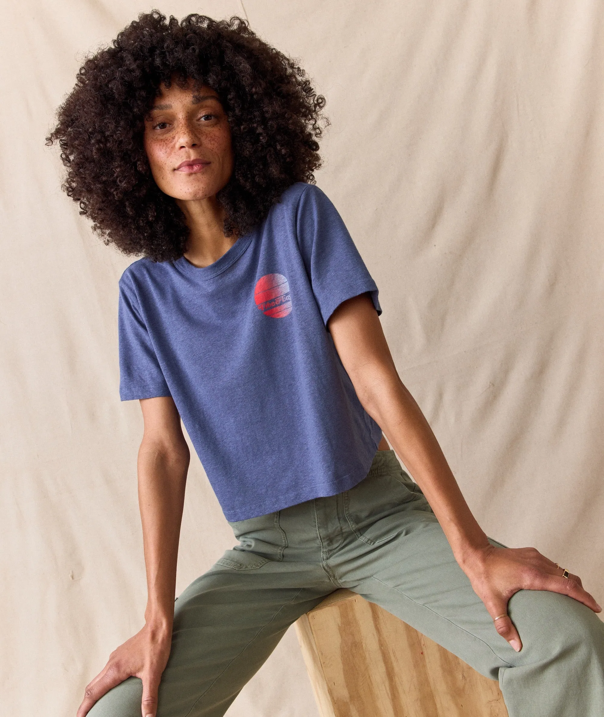 ML x Free & Easy Crop Graphic Tee sold by Marine Layer product image thumbnail 3