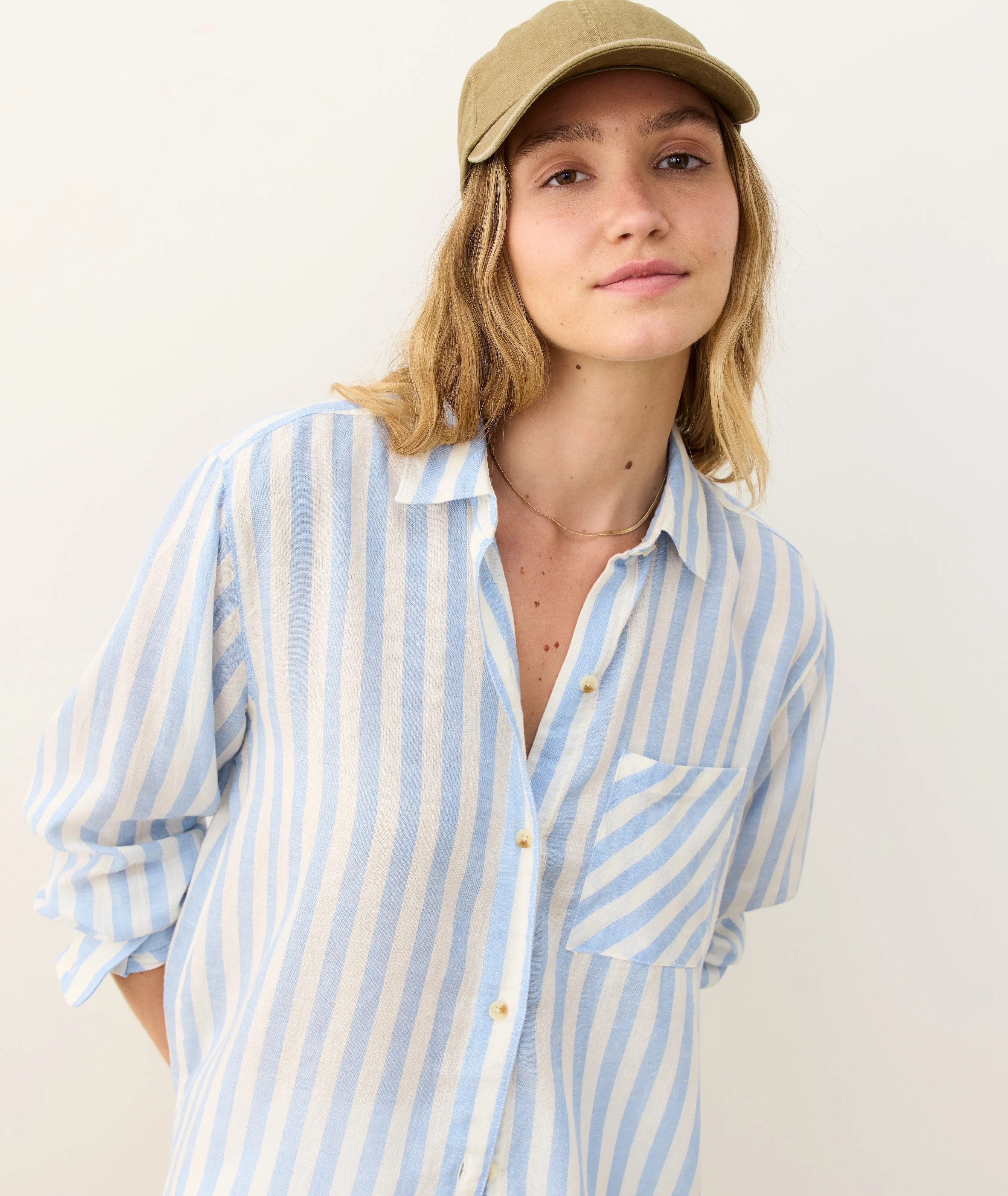 Jane Relaxed Linen Shirt sold by Marine Layer product image thumbnail 3