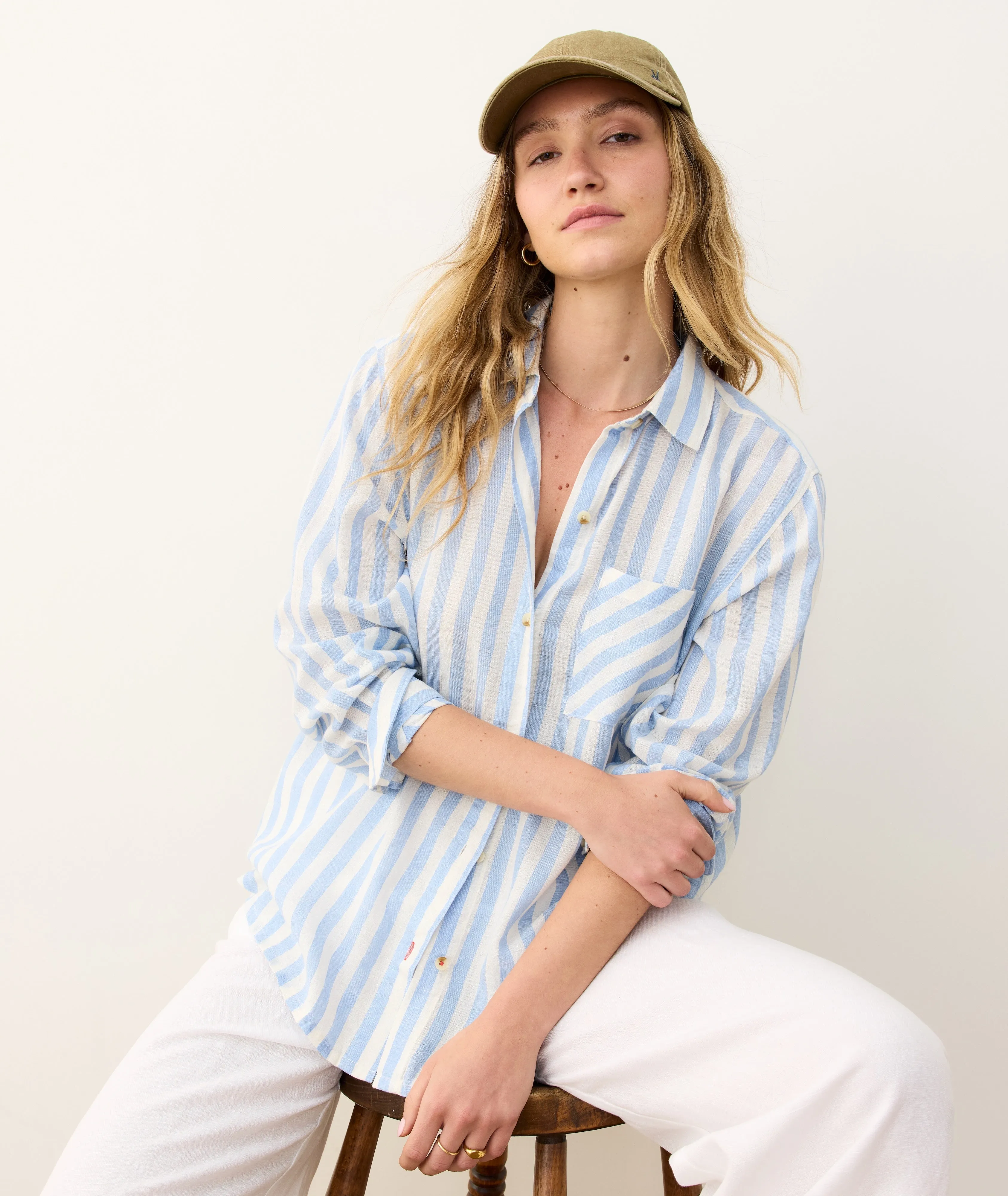 Jane Relaxed Linen Shirt sold by Marine Layer product image thumbnail 2