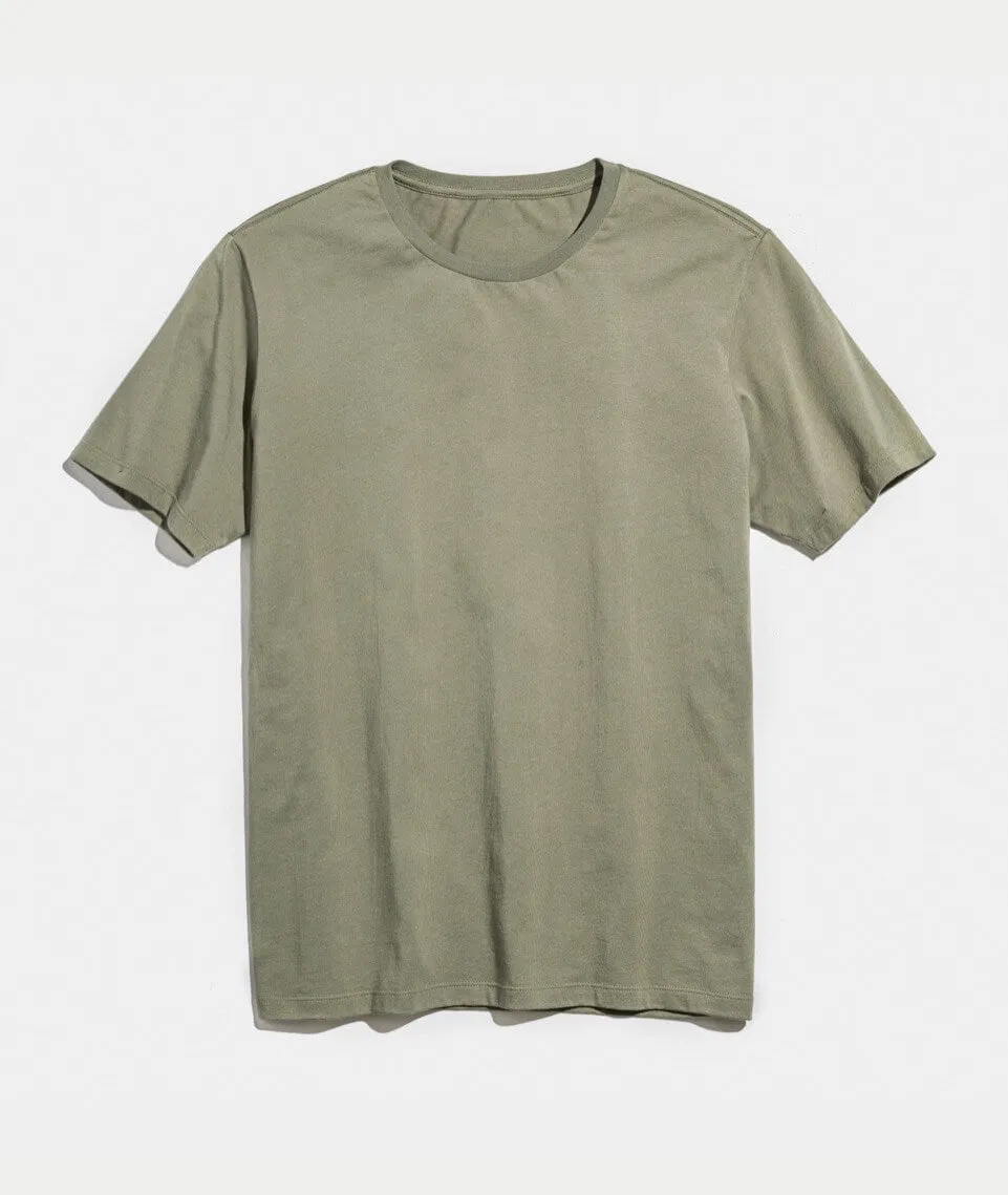 Signature Crewneck in Worn Olive sold by Marine Layer