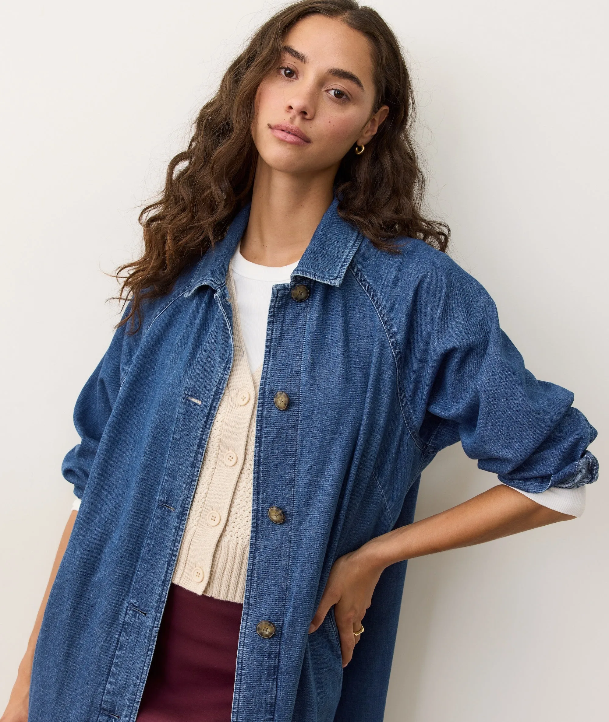 Hayes Denim Trench Coat sold by Marine Layer product image thumbnail 4