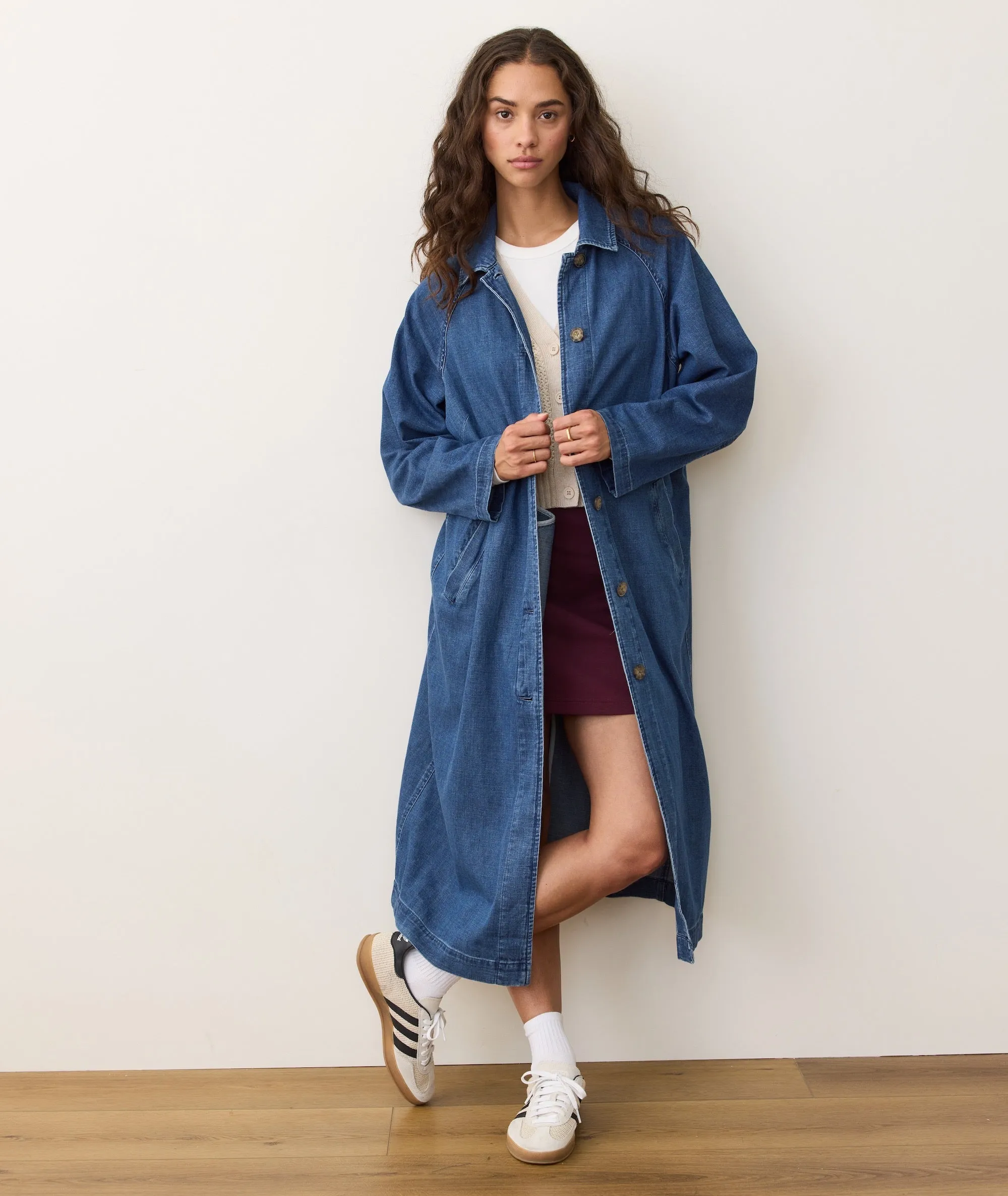 Hayes Denim Trench Coat sold by Marine Layer