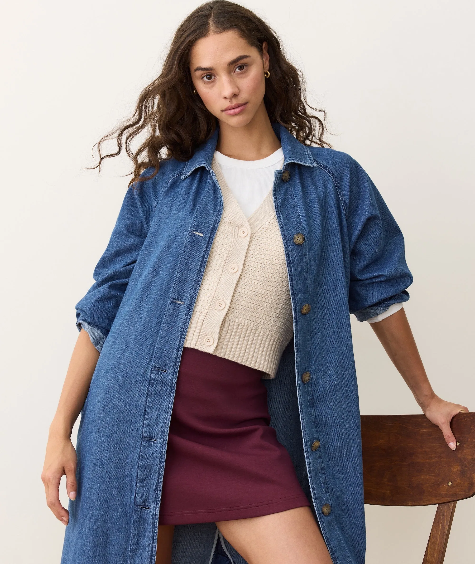 Hayes Denim Trench Coat sold by Marine Layer product image thumbnail 2