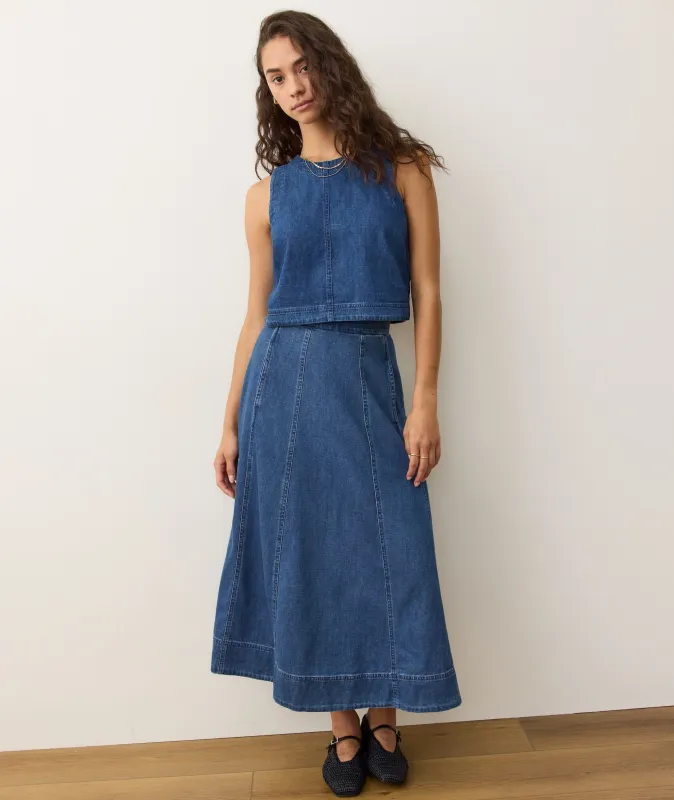 Lainey Denim Skirt sold by Marine Layer