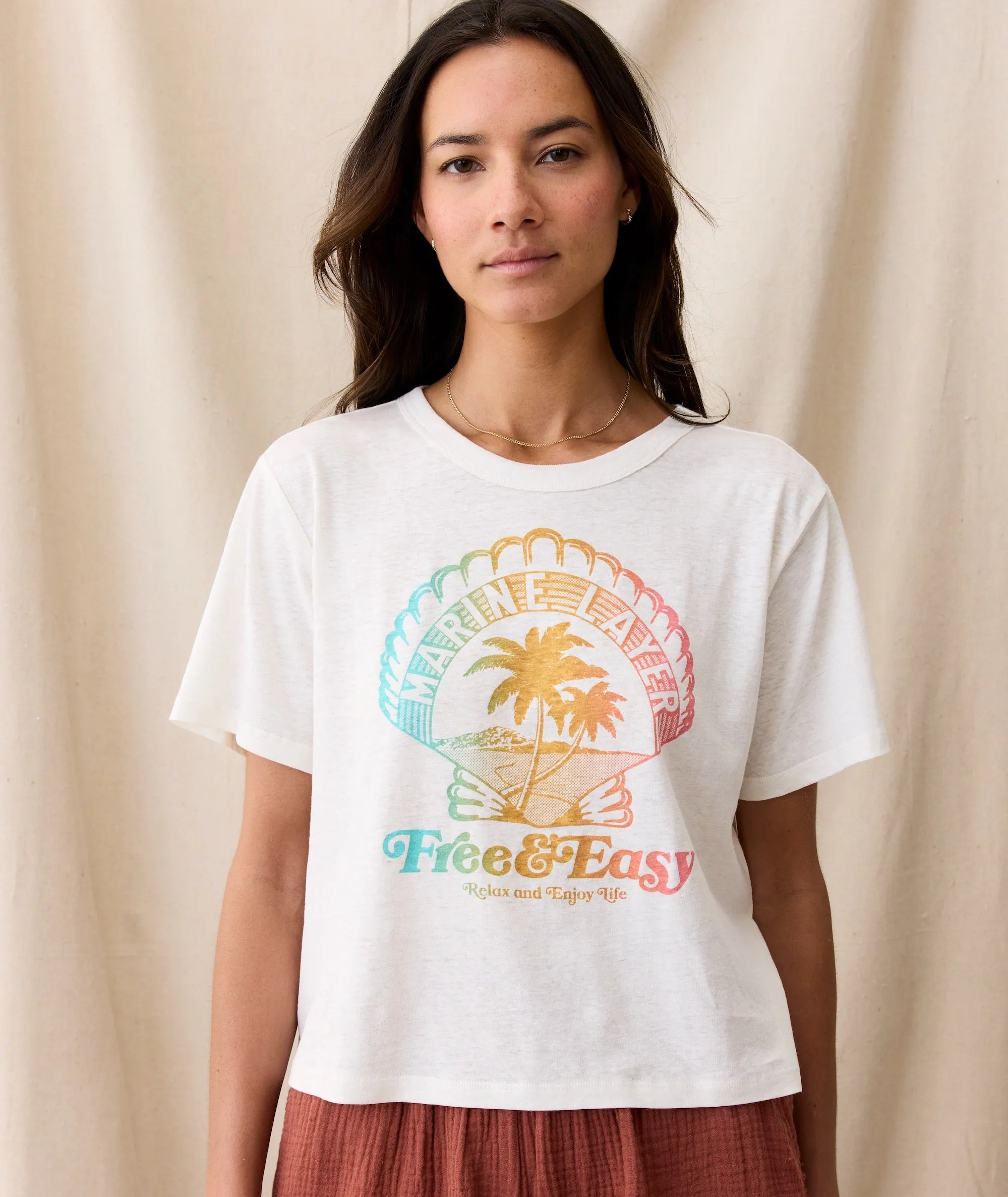 ML x Free & Easy Crop Graphic Tee sold by Marine Layer product image thumbnail 5