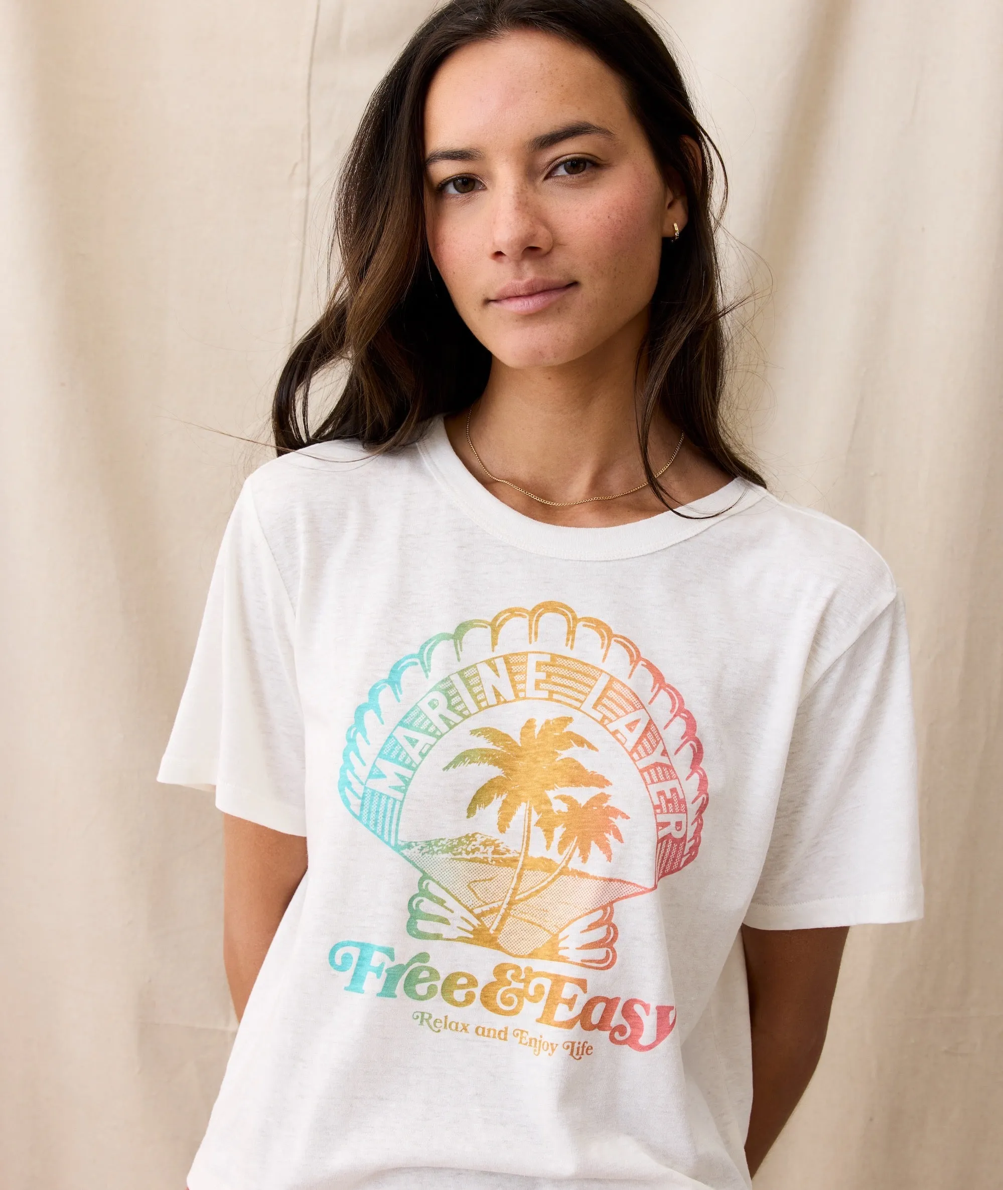 ML x Free & Easy Crop Graphic Tee sold by Marine Layer product image thumbnail 3