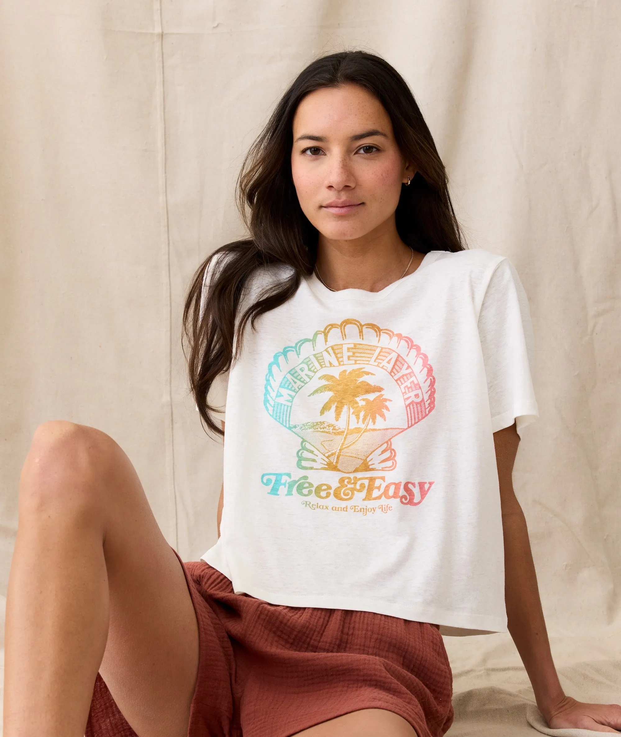 ML x Free & Easy Crop Graphic Tee sold by Marine Layer product image thumbnail 2