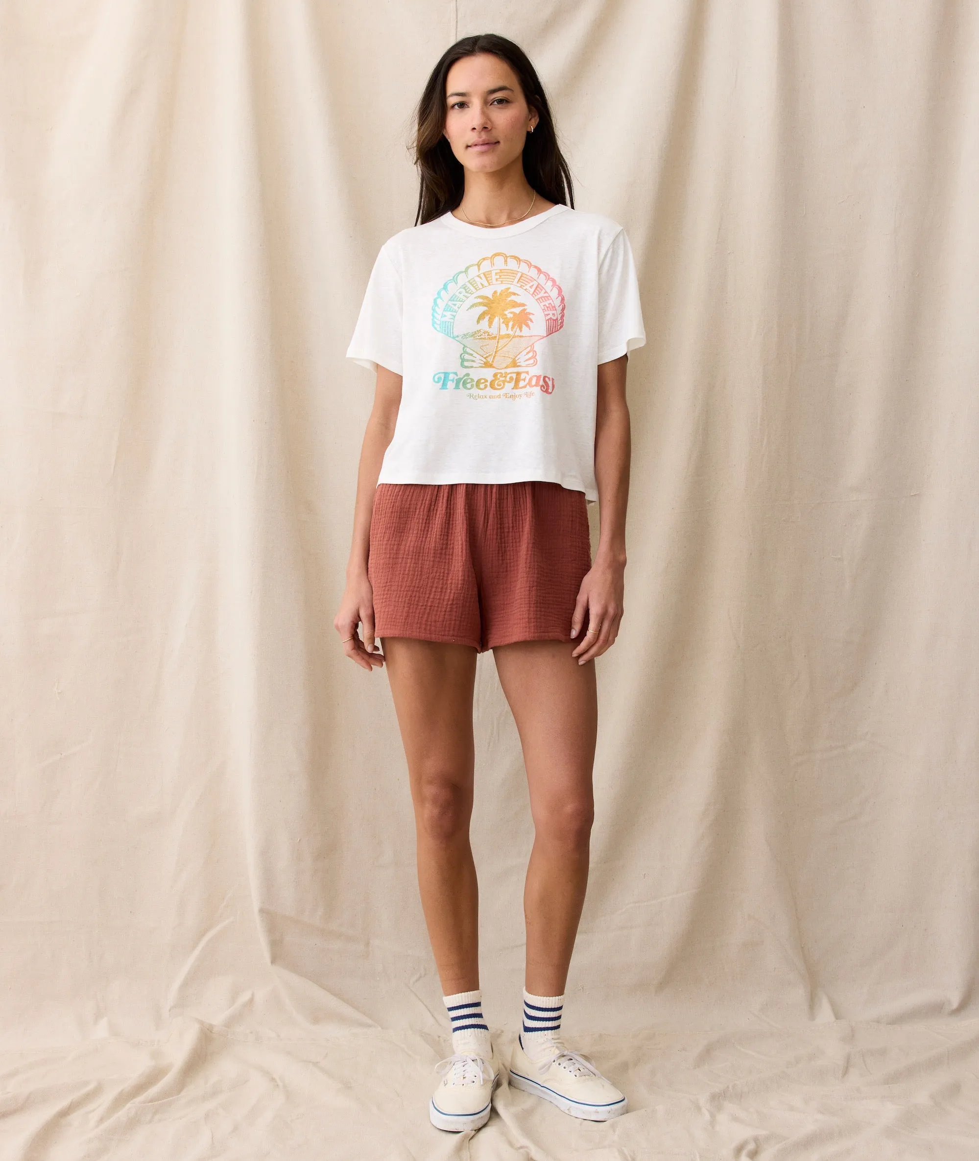 ML x Free & Easy Crop Graphic Tee sold by Marine Layer product image thumbnail 4