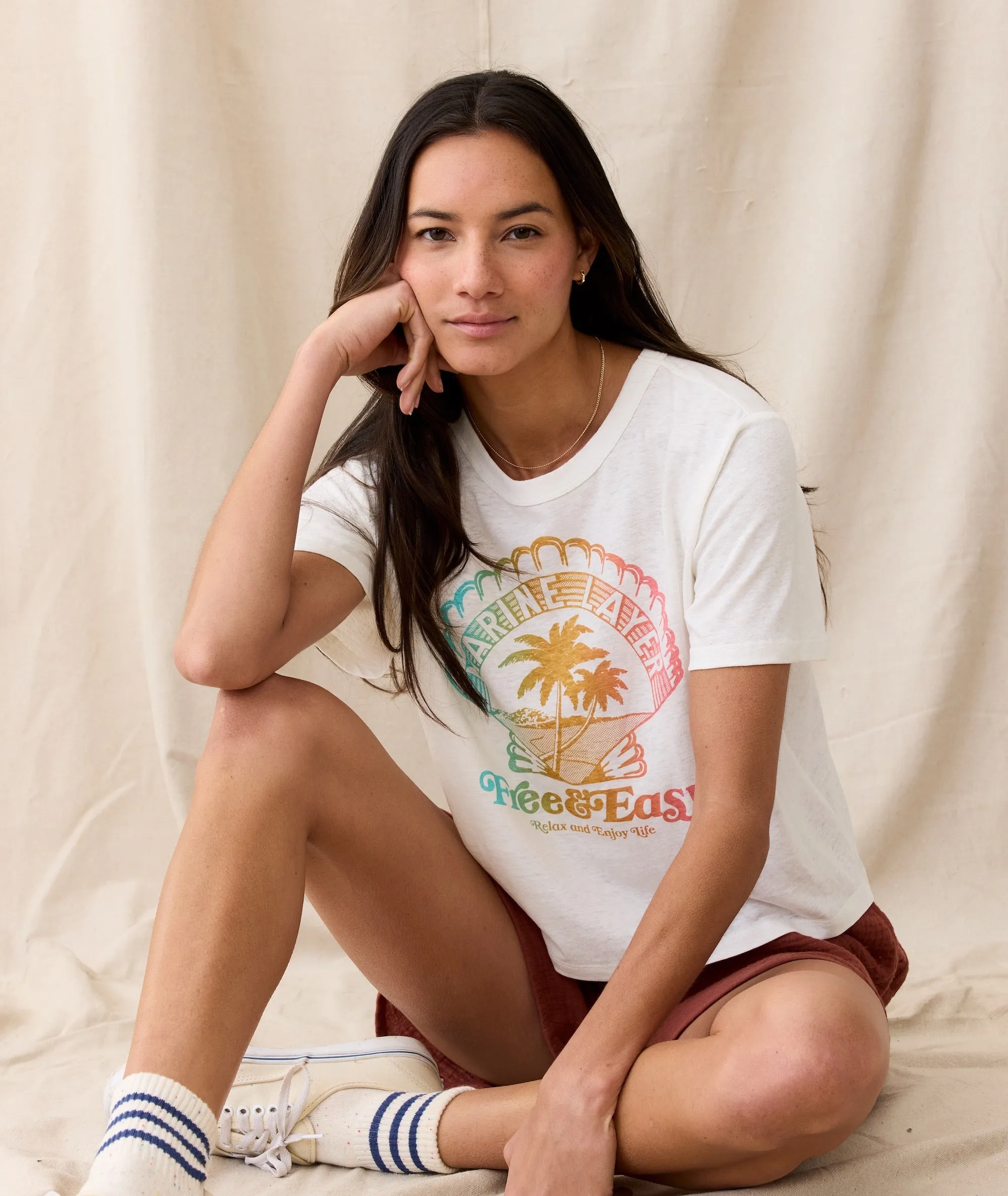 ML x Free & Easy Crop Graphic Tee sold by Marine Layer