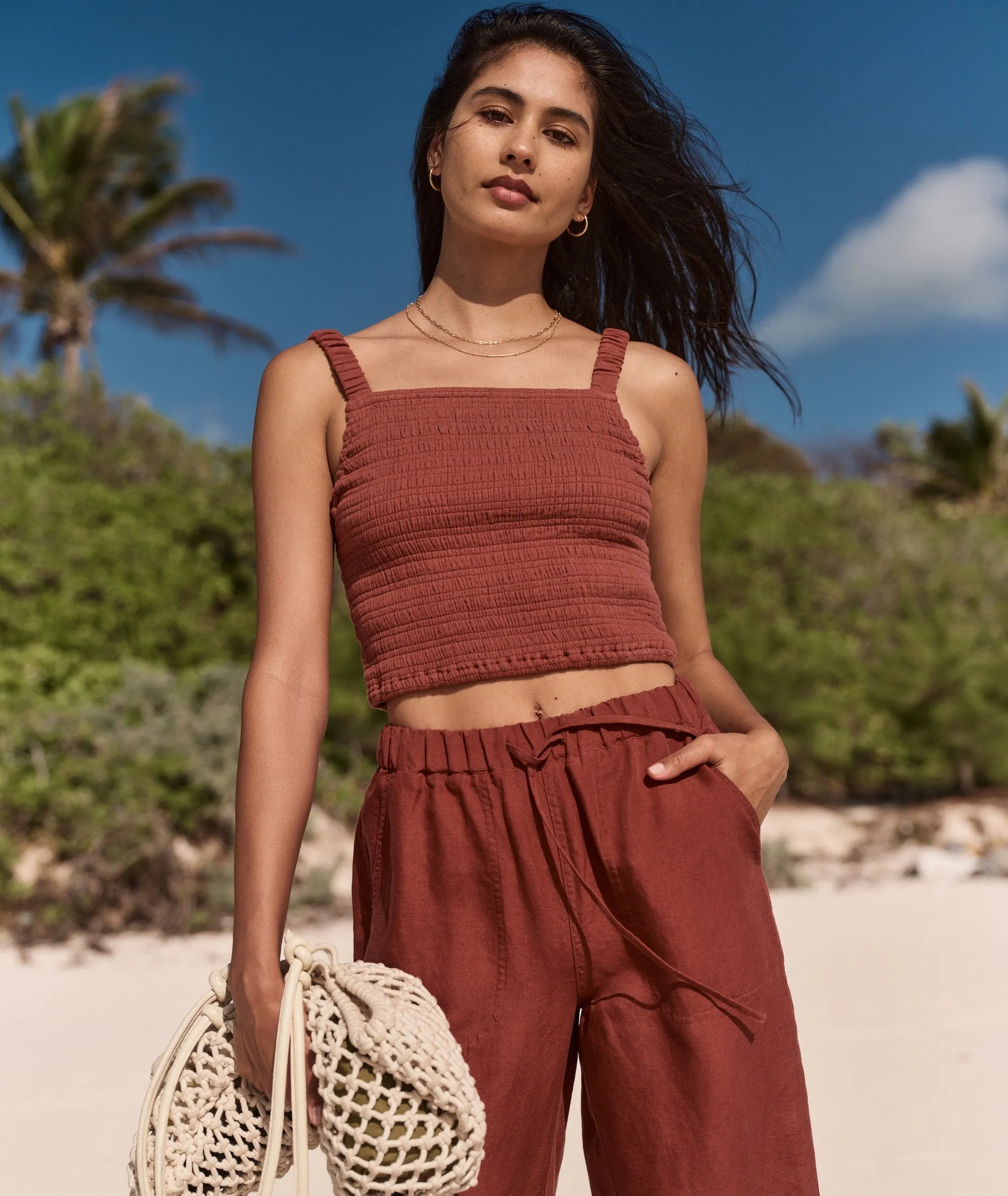 Lila Double Cloth Tank sold by Marine Layer product image thumbnail 3