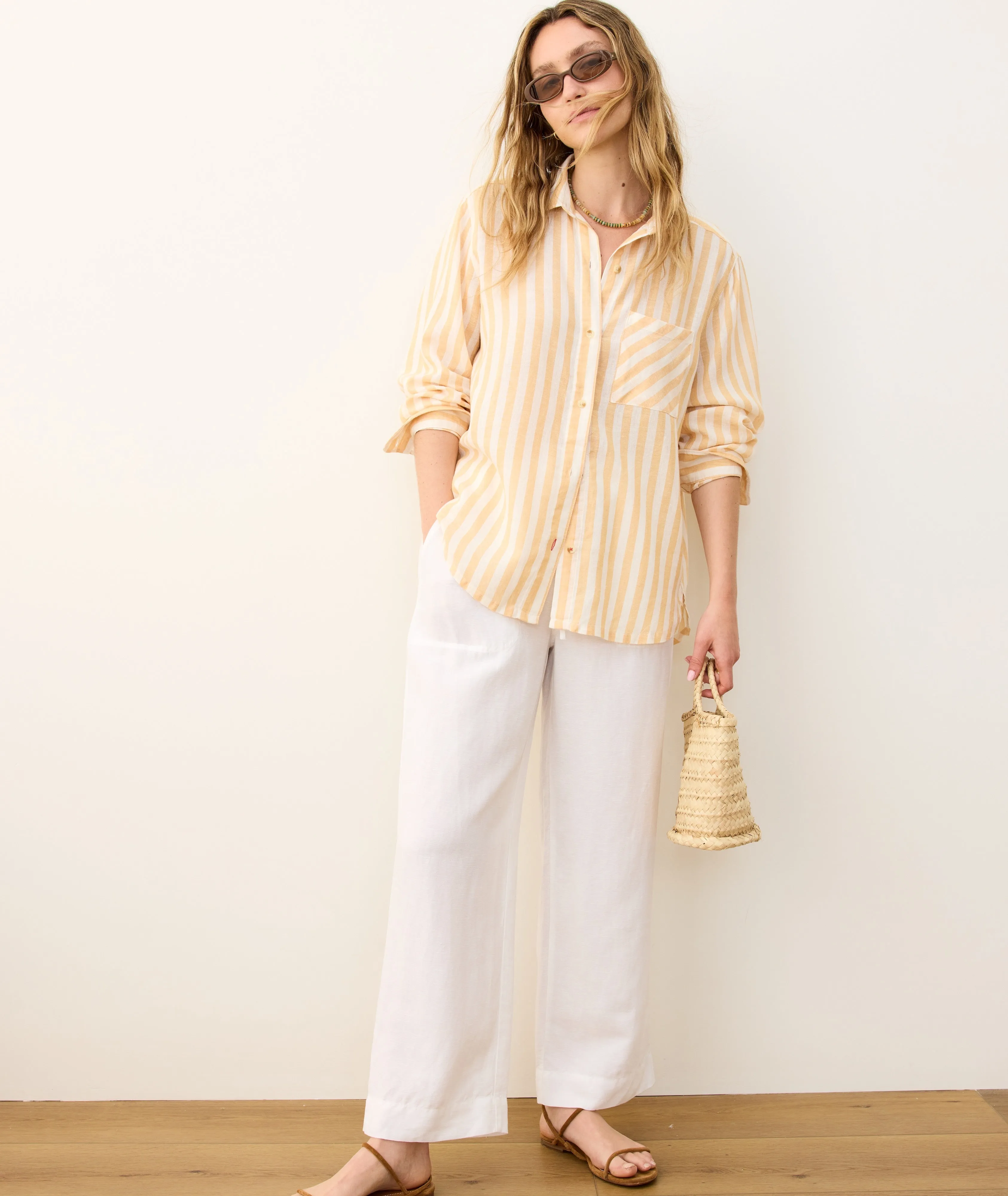 Jane Relaxed Linen Shirt sold by Marine Layer product image thumbnail 4