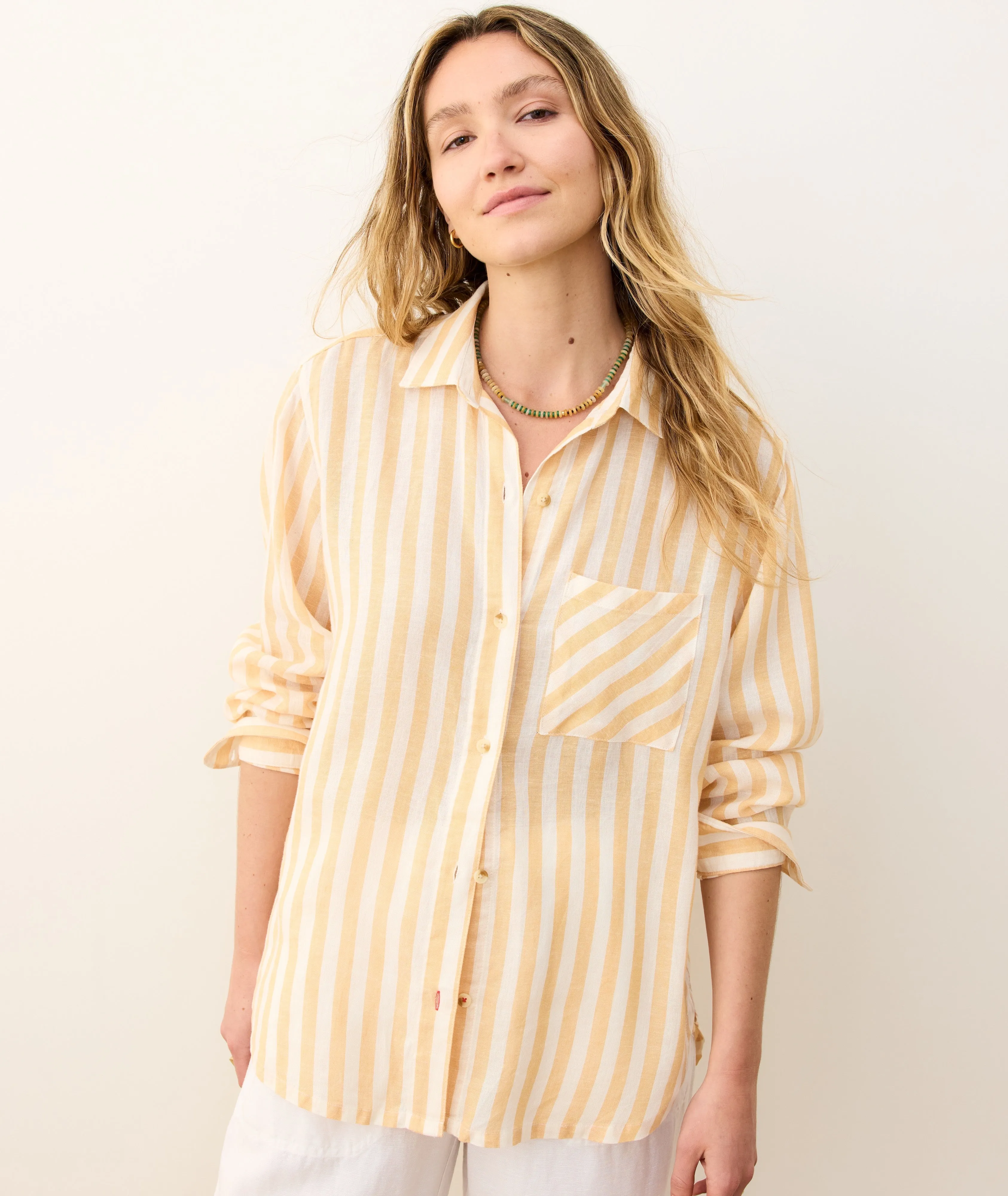 Jane Relaxed Linen Shirt sold by Marine Layer product image thumbnail 3