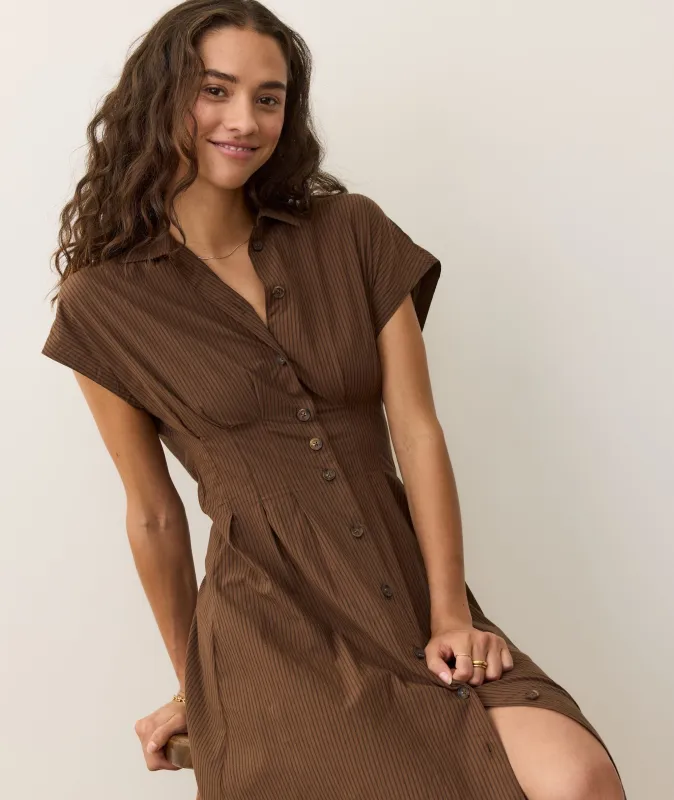 knee length dresses for ladies Arden Midi Shirt Dress – Marine Layer main image 0
