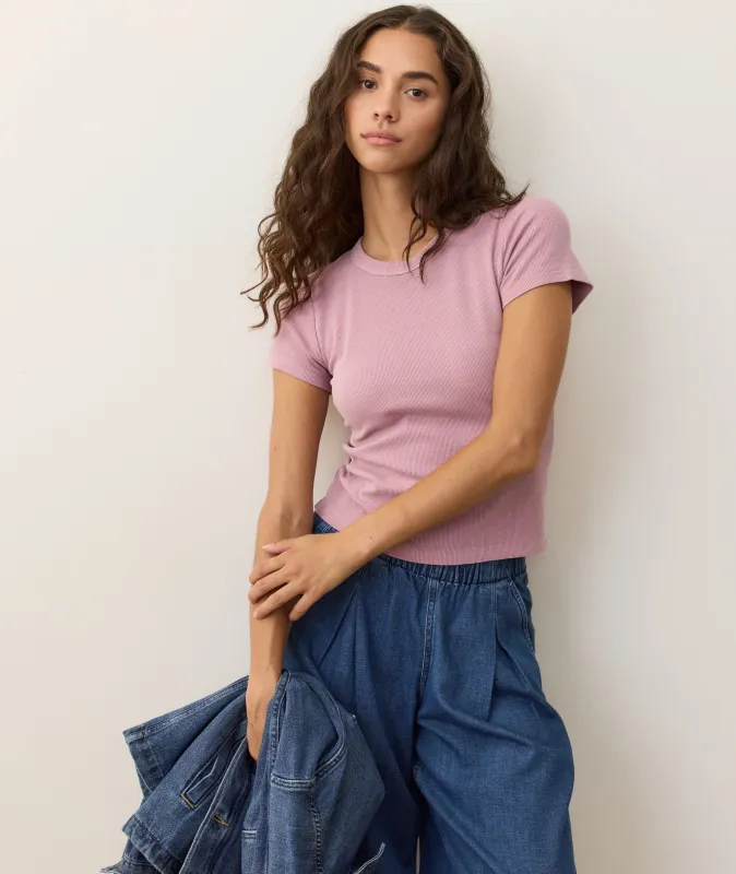 Lexi Rib Sun-In Crew Tee sold by Marine Layer