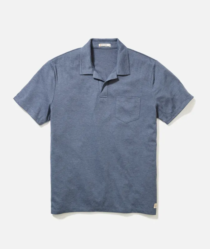 Jacquard Resort Polo sold by Marine Layer