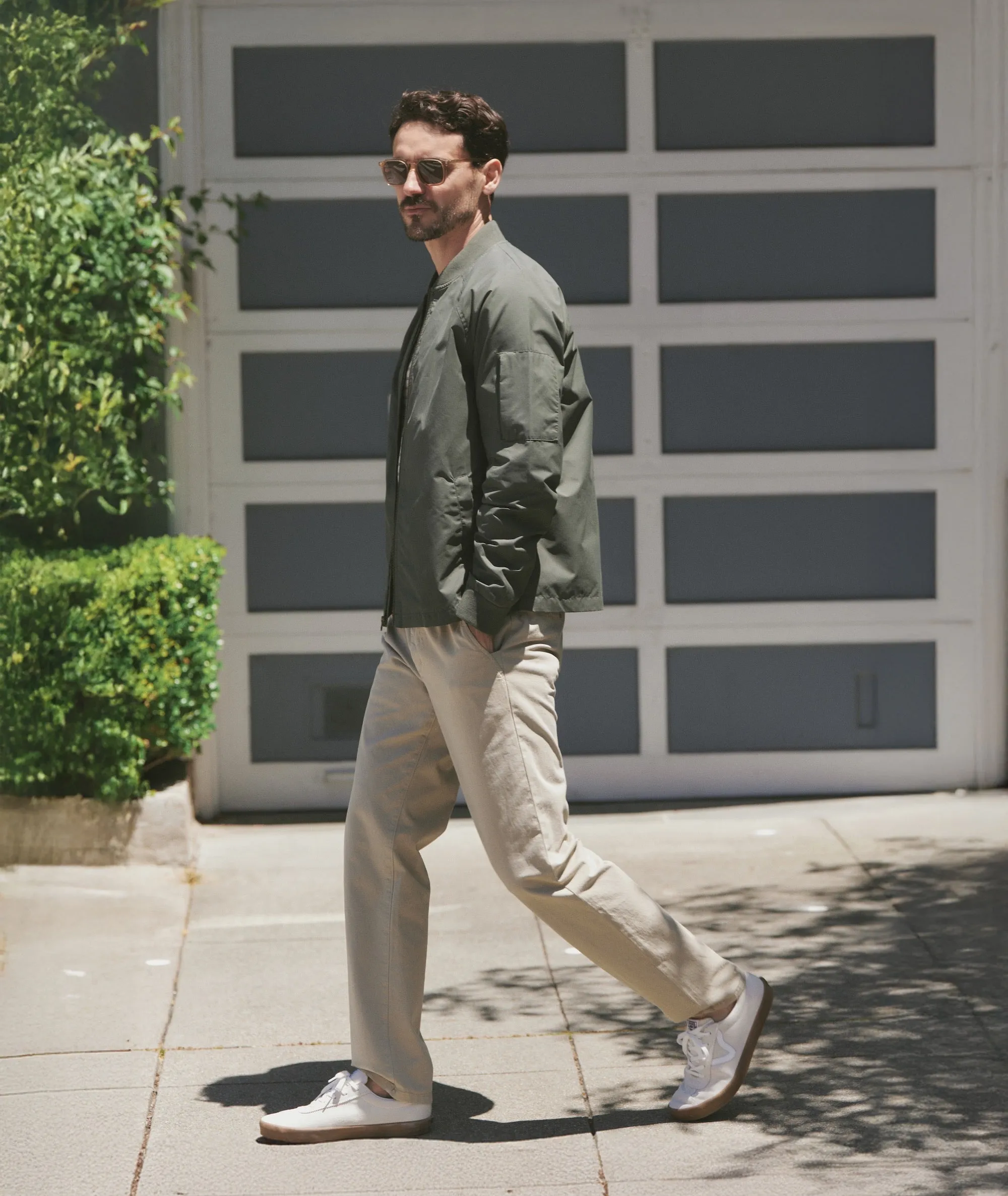 Glenn Wax Canvas Bomber sold by Marine Layer