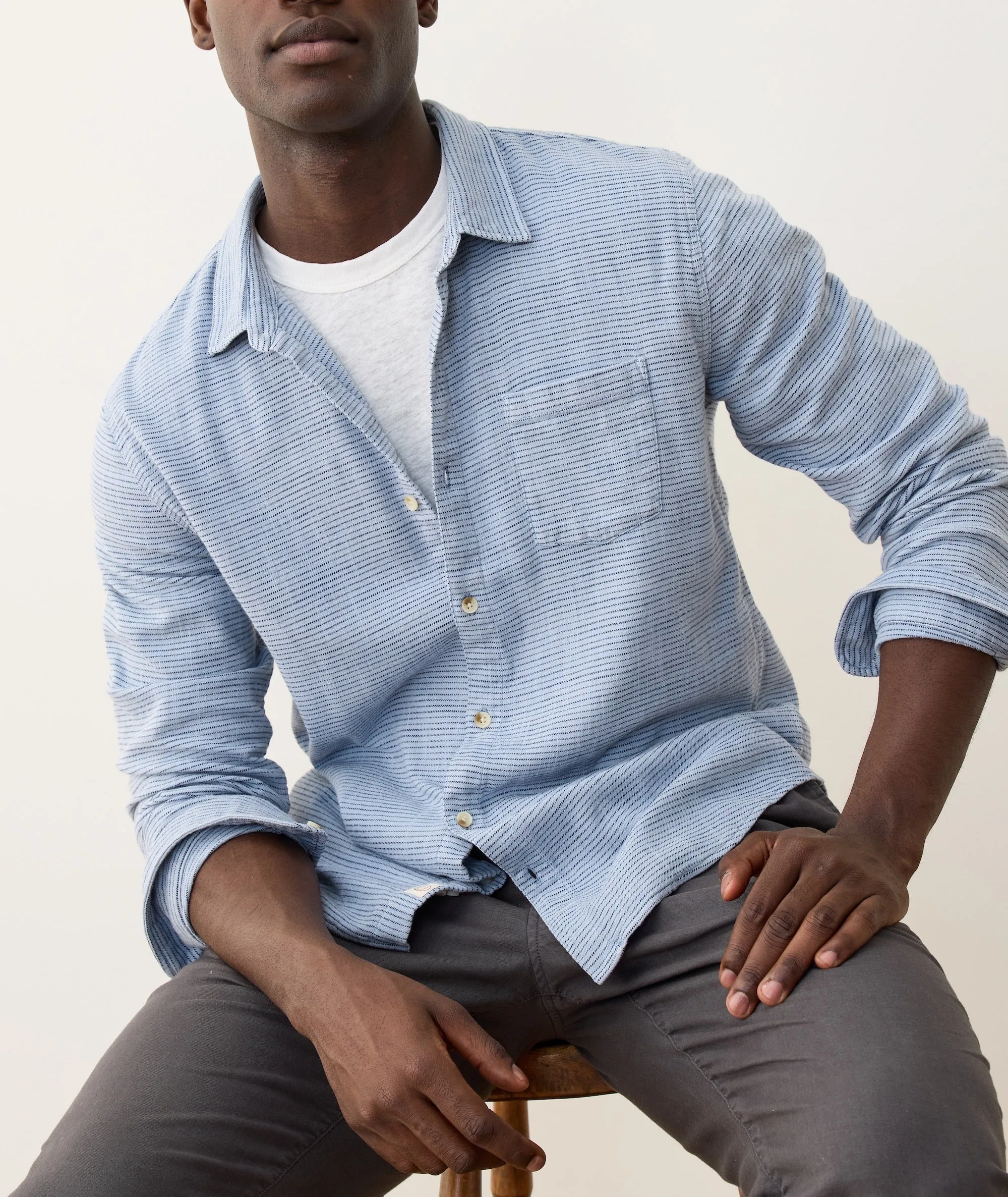 Stretch Selvage Long Sleeve Shirt sold by Marine Layer product image thumbnail 2