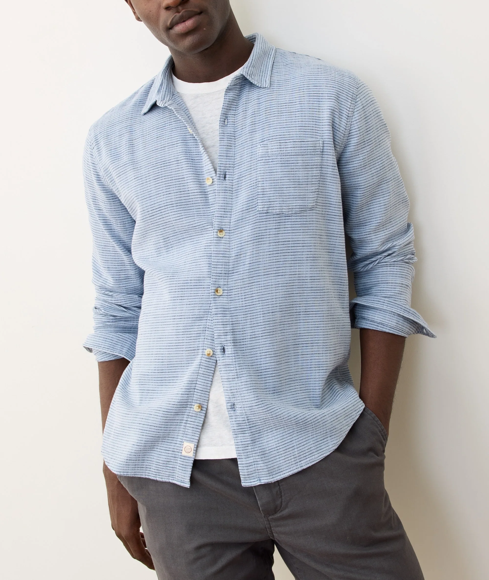 Stretch Selvage Long Sleeve Shirt sold by Marine Layer product image thumbnail 3