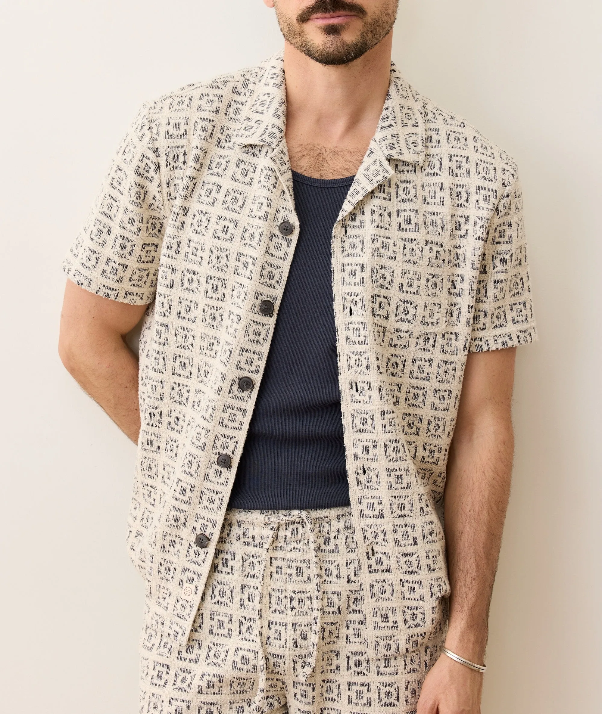 Cam Jacquard Resort Shirt sold by Marine Layer product image thumbnail 4