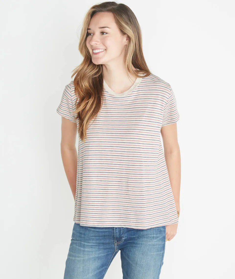 True Crew in Vintage Oat Stripe sold by Marine Layer