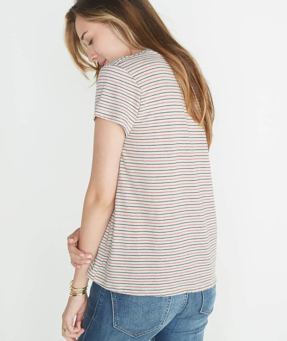True Crew in Vintage Oat Stripe sold by Marine Layer product image thumbnail 2