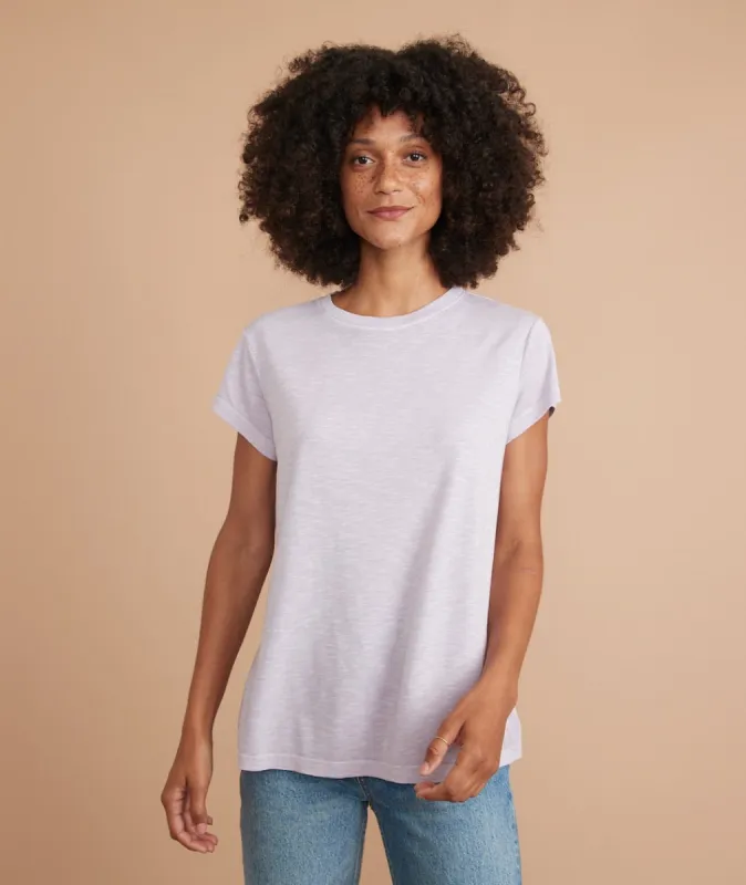 Swing Crew Tee in Orchid Petal sold by Marine Layer