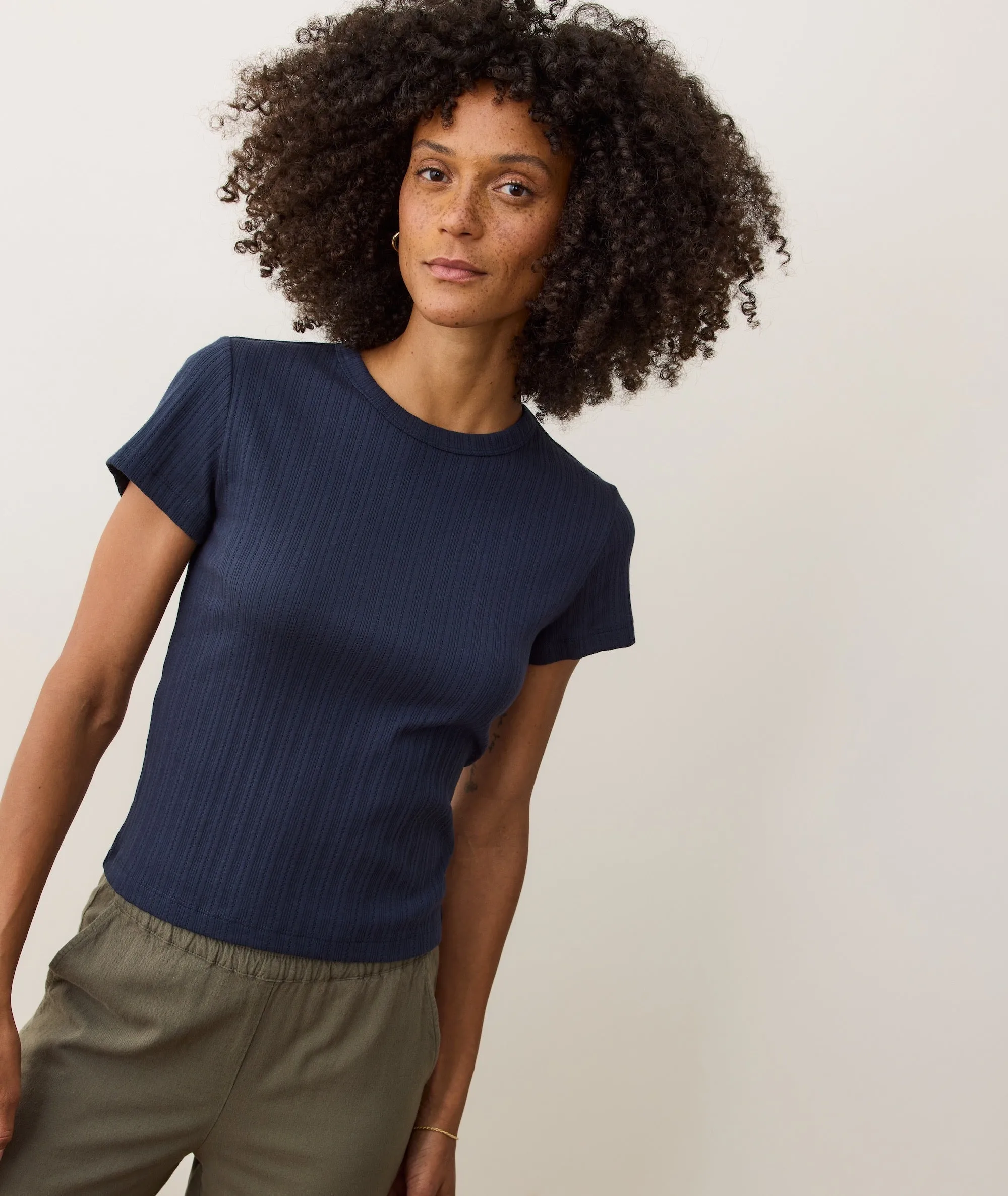 Lexi Pointelle Tee sold by Marine Layer product image thumbnail 2