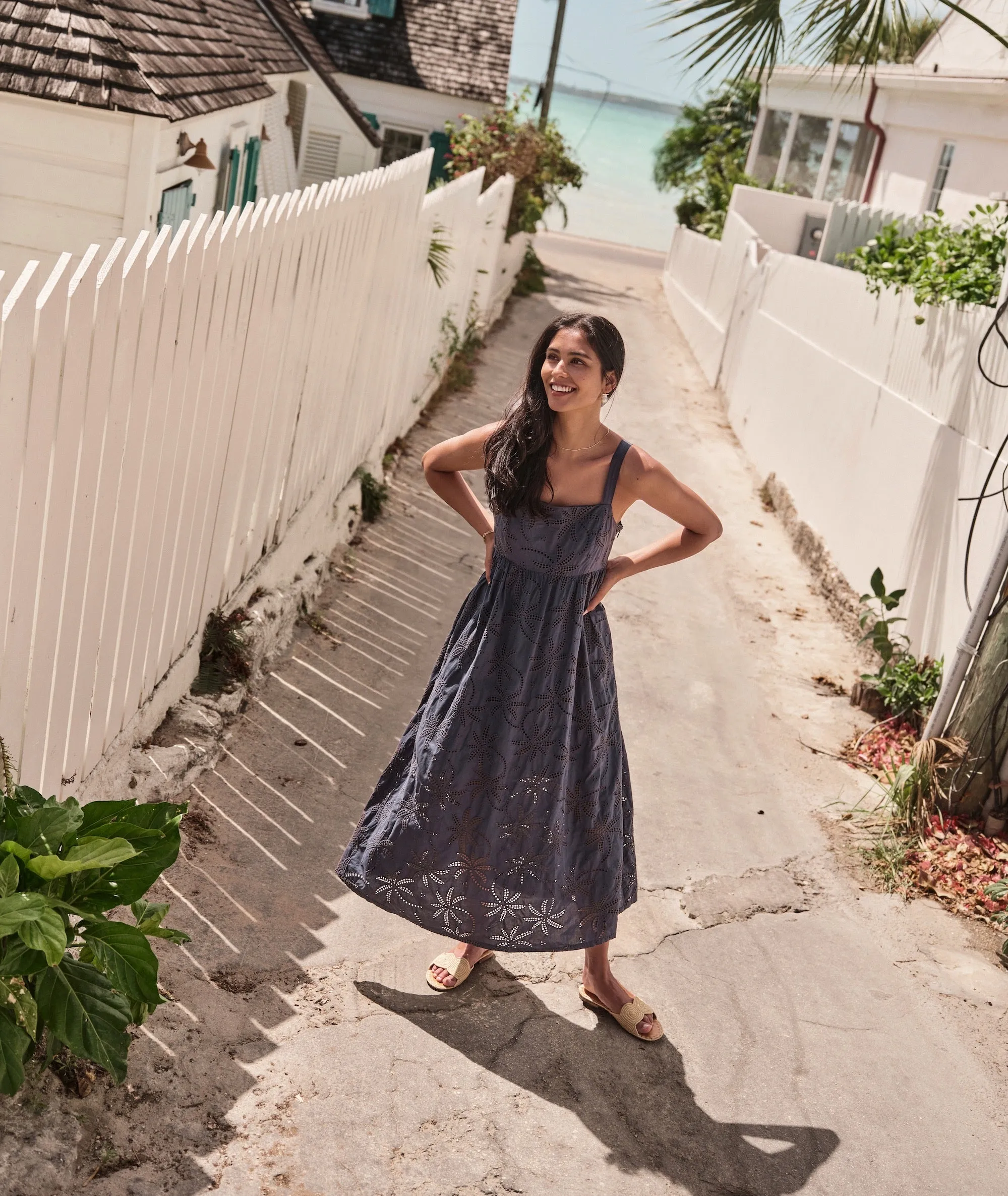 Rosette Eyelet Dress sold by Marine Layer product image thumbnail 4