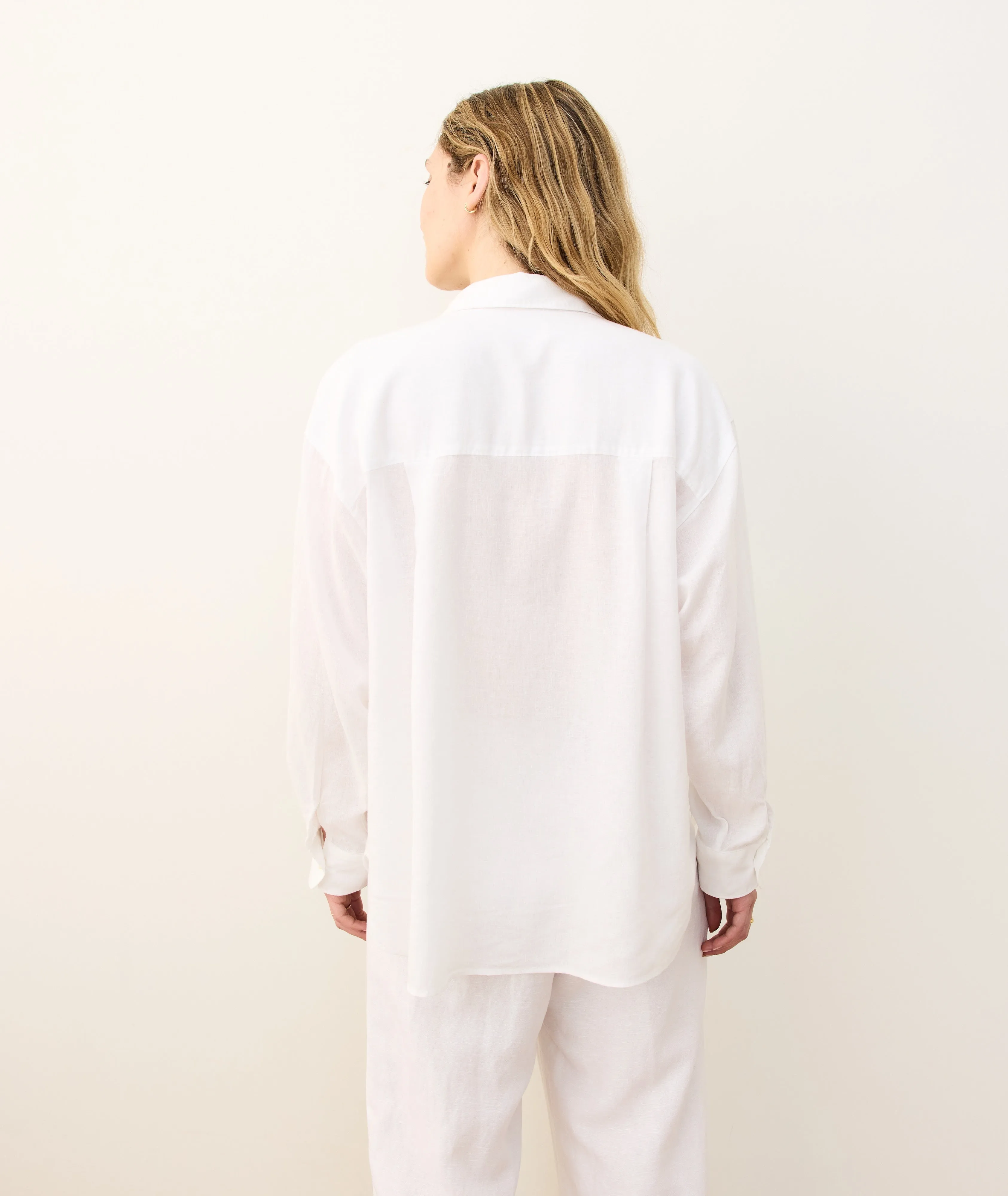 Gracey Oversized Linen Shirt sold by Marine Layer product image thumbnail 5
