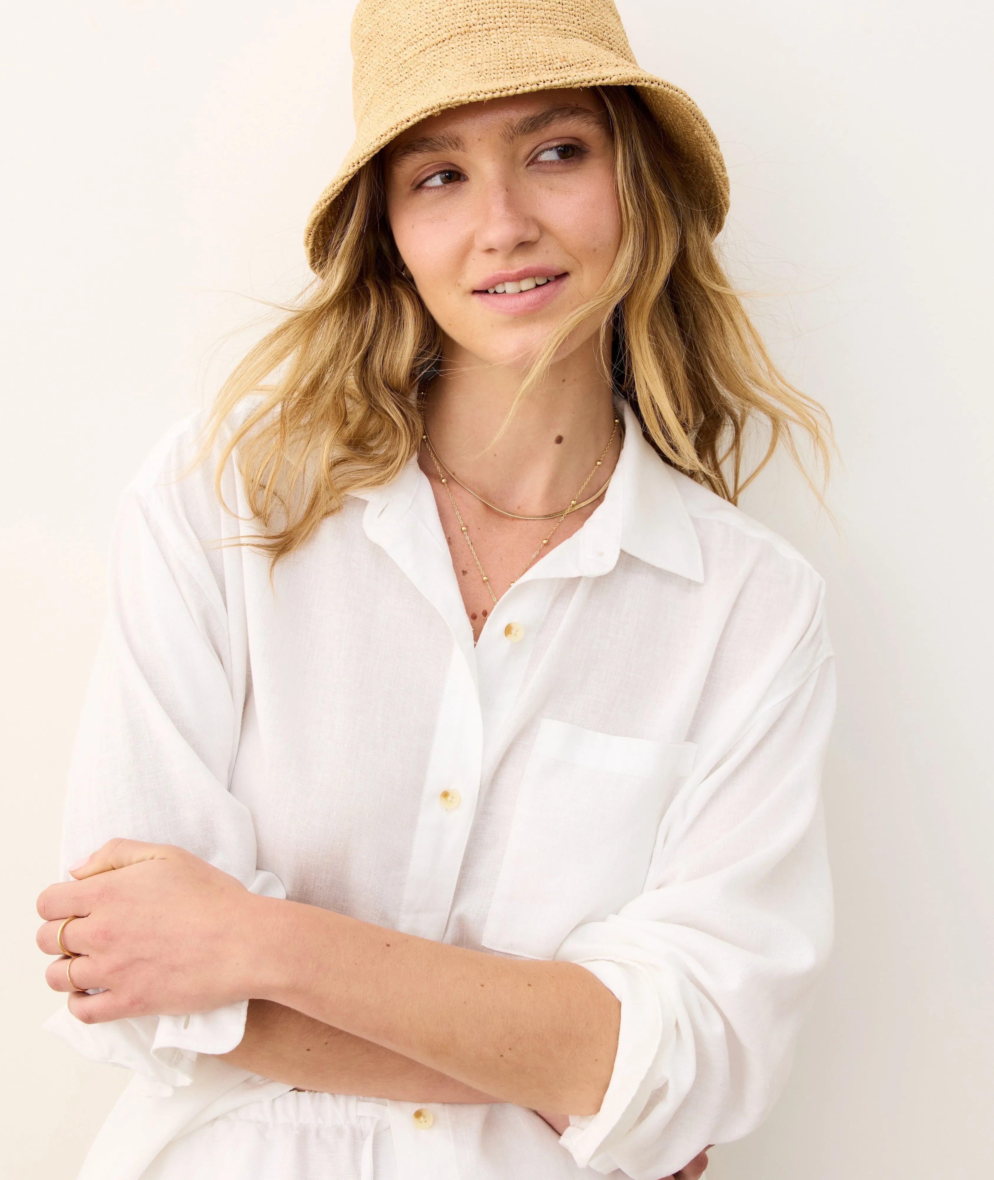 Gracey Oversized Linen Shirt sold by Marine Layer product image thumbnail 4