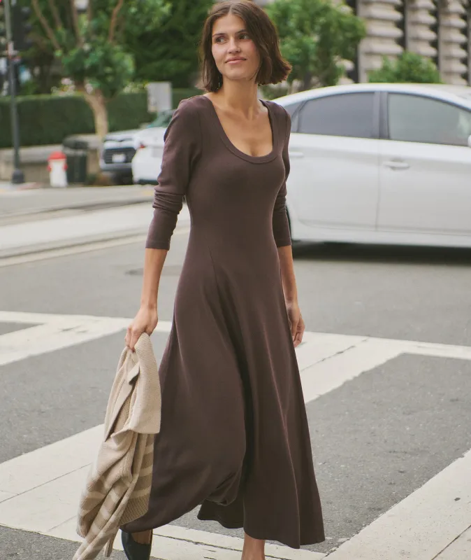 Lexi Rib Fit & Flare Dress sold by Marine Layer