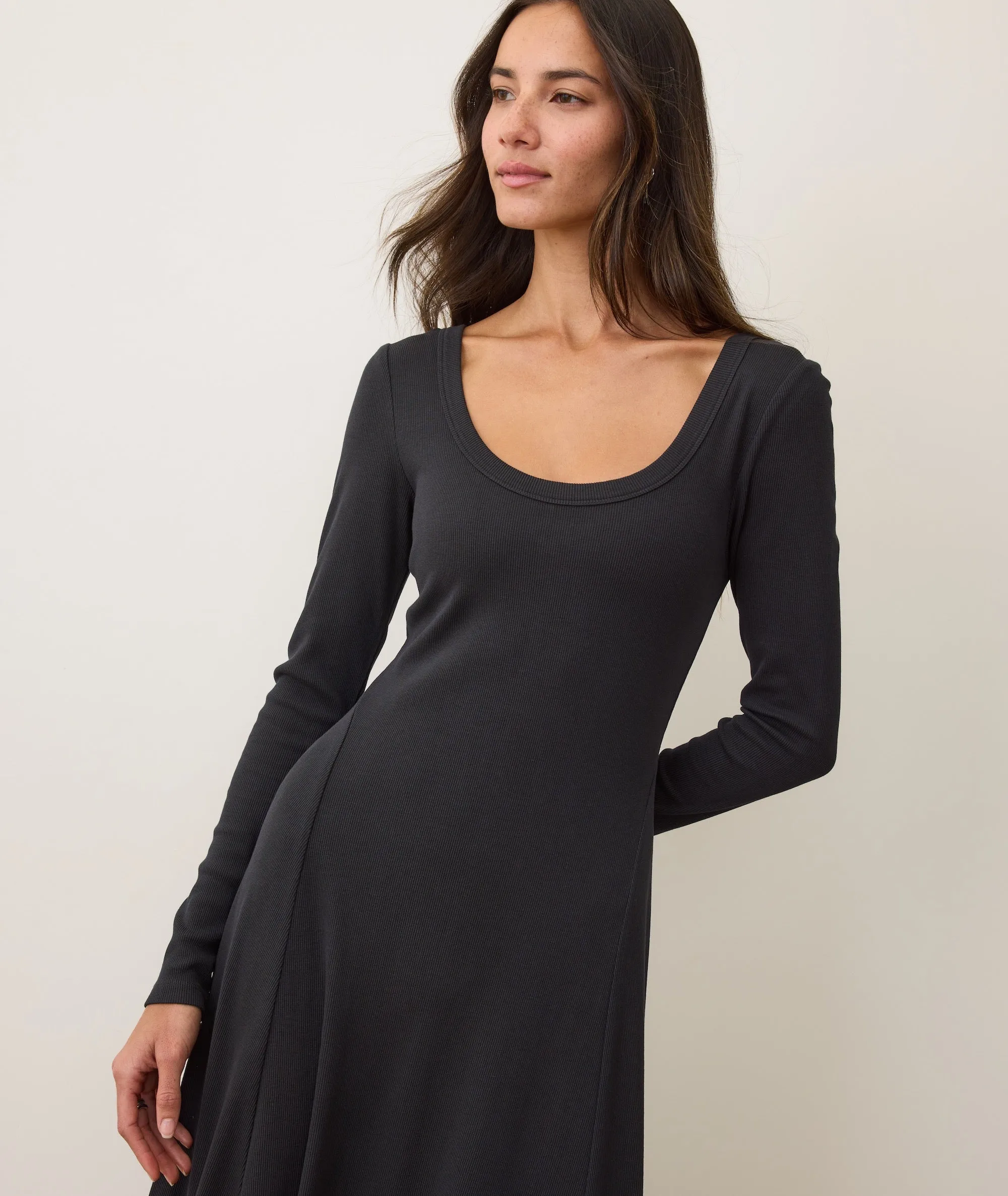 Lexi Rib Fit & Flare Dress sold by Marine Layer product image thumbnail 4