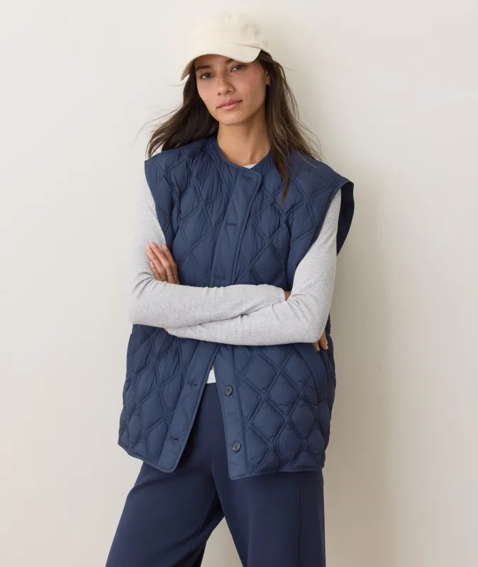 Marina Quilted Vest sold by Marine Layer
