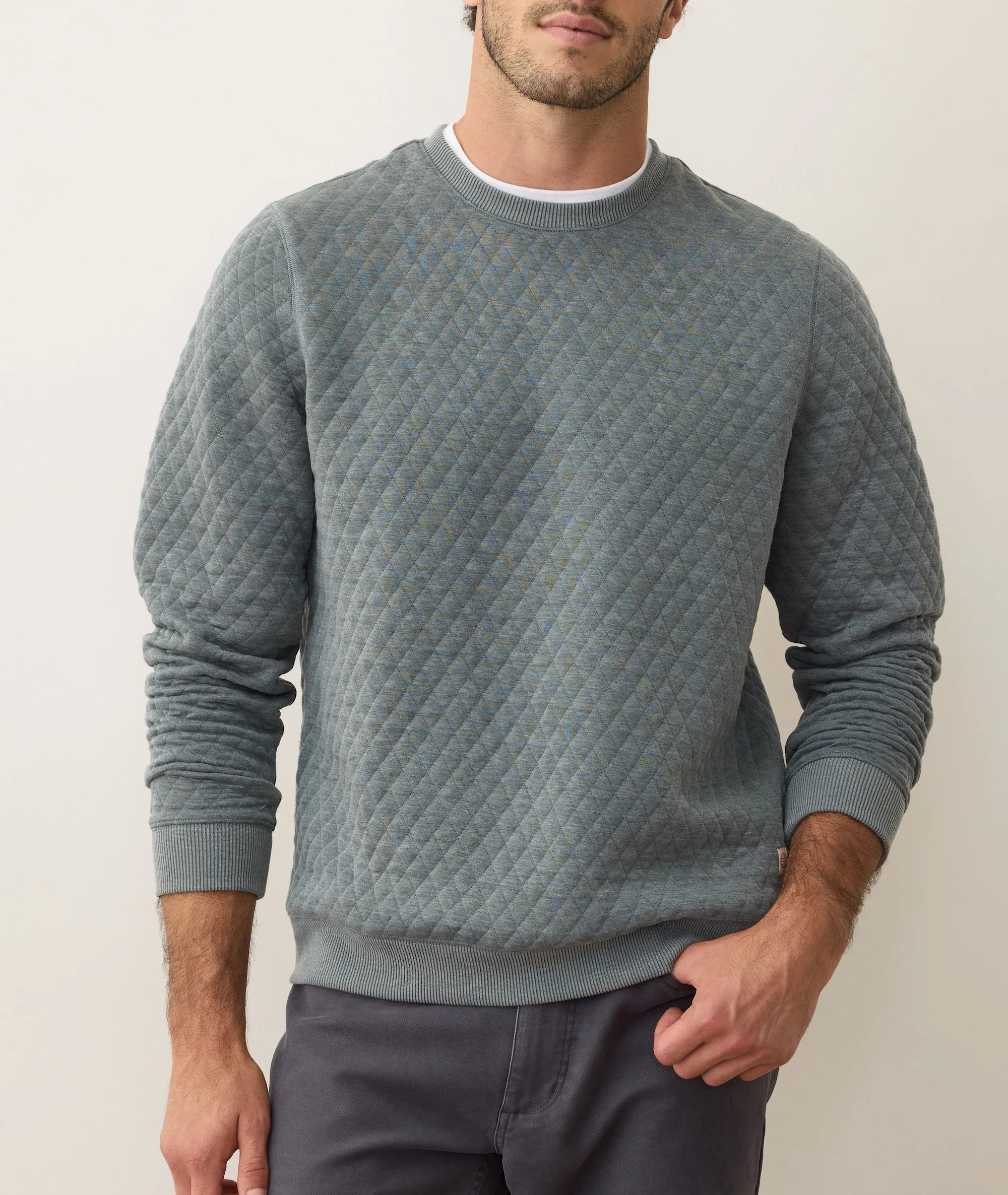 Corbet Quilted Crewneck sold by Marine Layer product image thumbnail 2