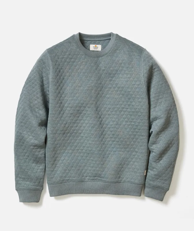 Corbet Quilted Crewneck made by Marine Layer