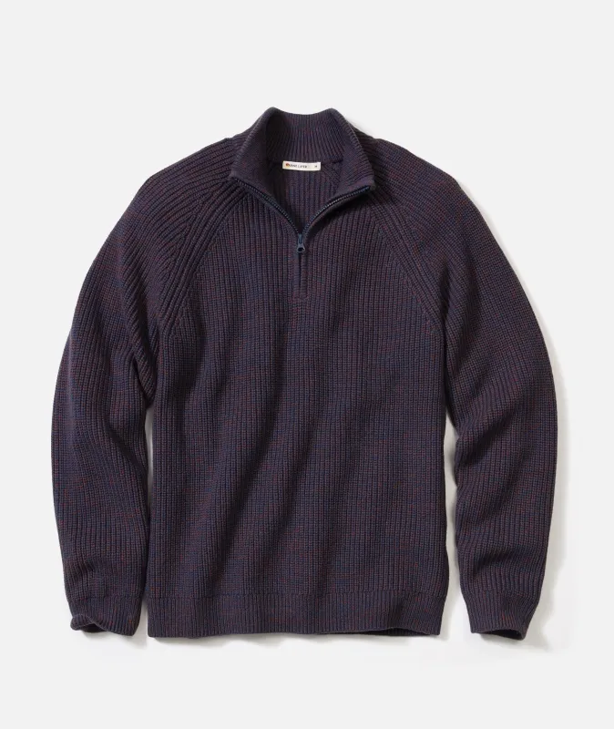 Inverness Quarter Zip Sweater sold by Marine Layer