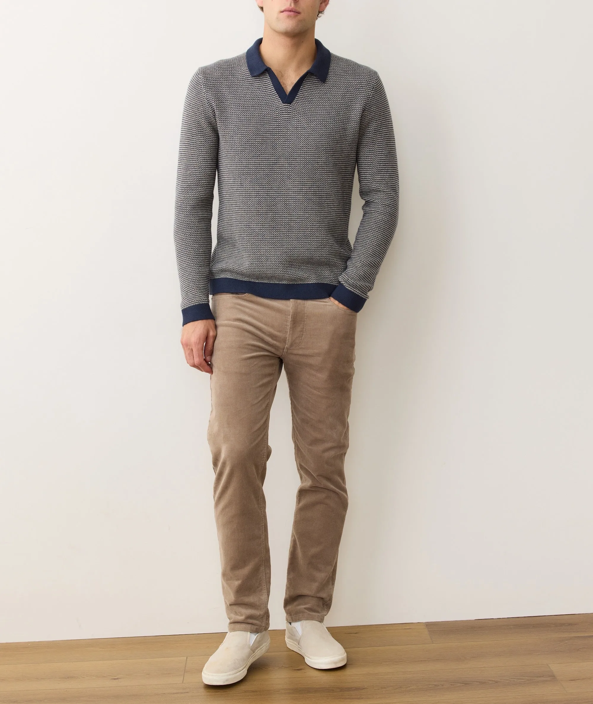 Liam Long Sleeve Sweater Polo sold by Marine Layer product image thumbnail 4